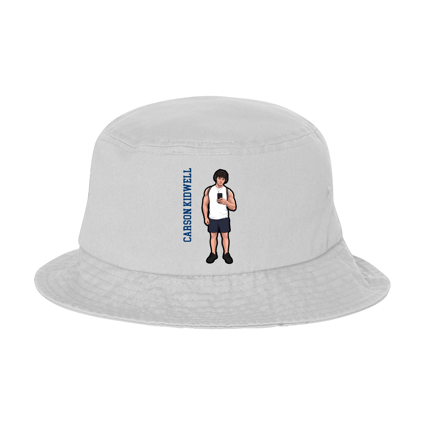 Bucket Cap — Name Vertical in White