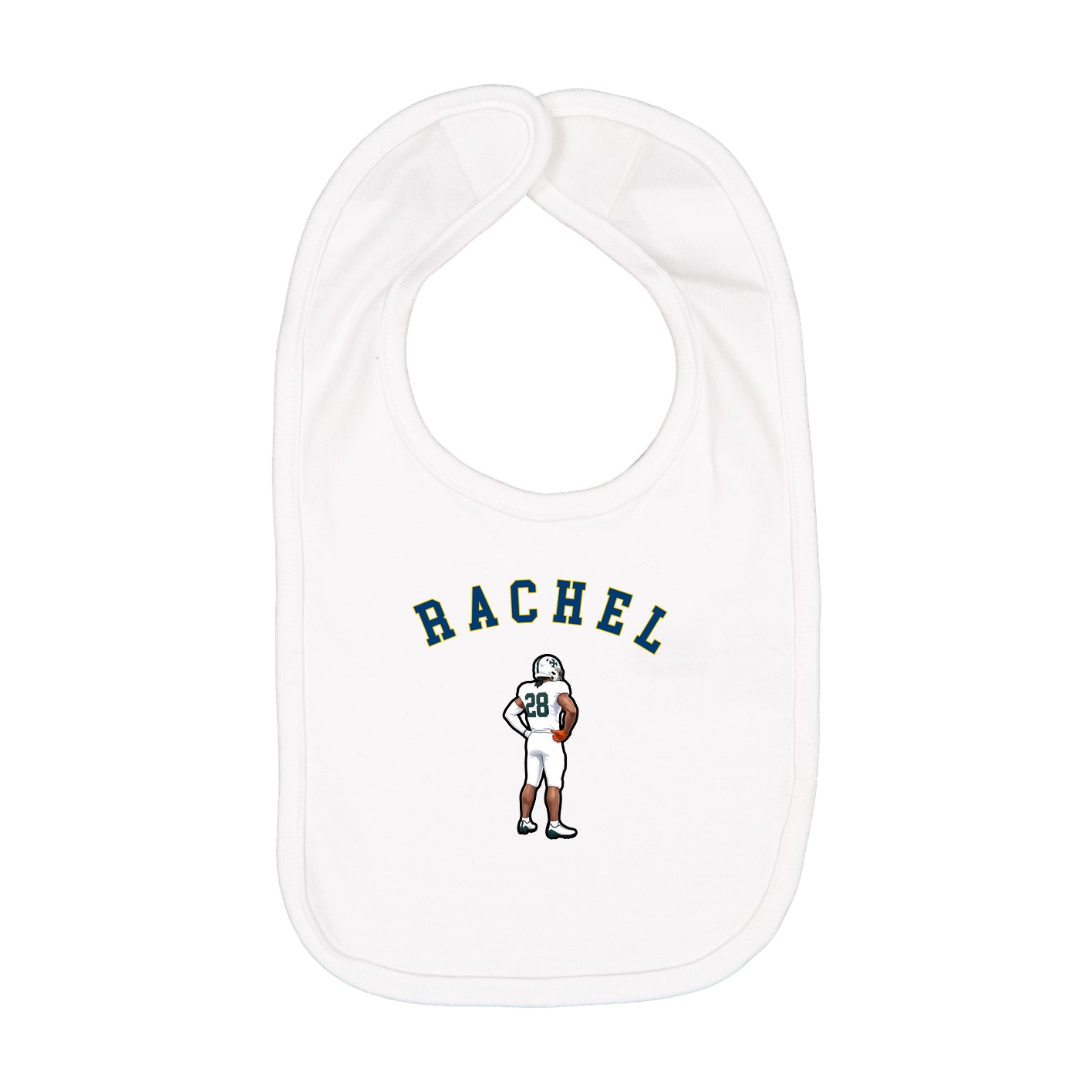 Infant Bib — Shirsey Arch in White
