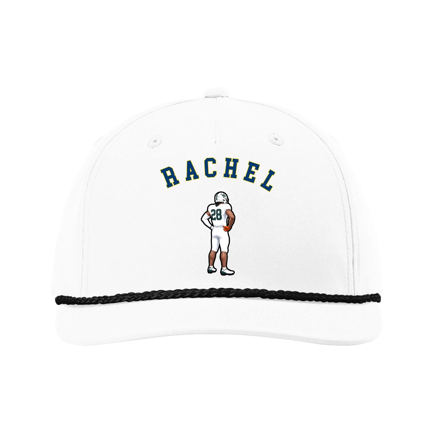 Five-Panel Classic Rope Cap — Shirsey Arch in White