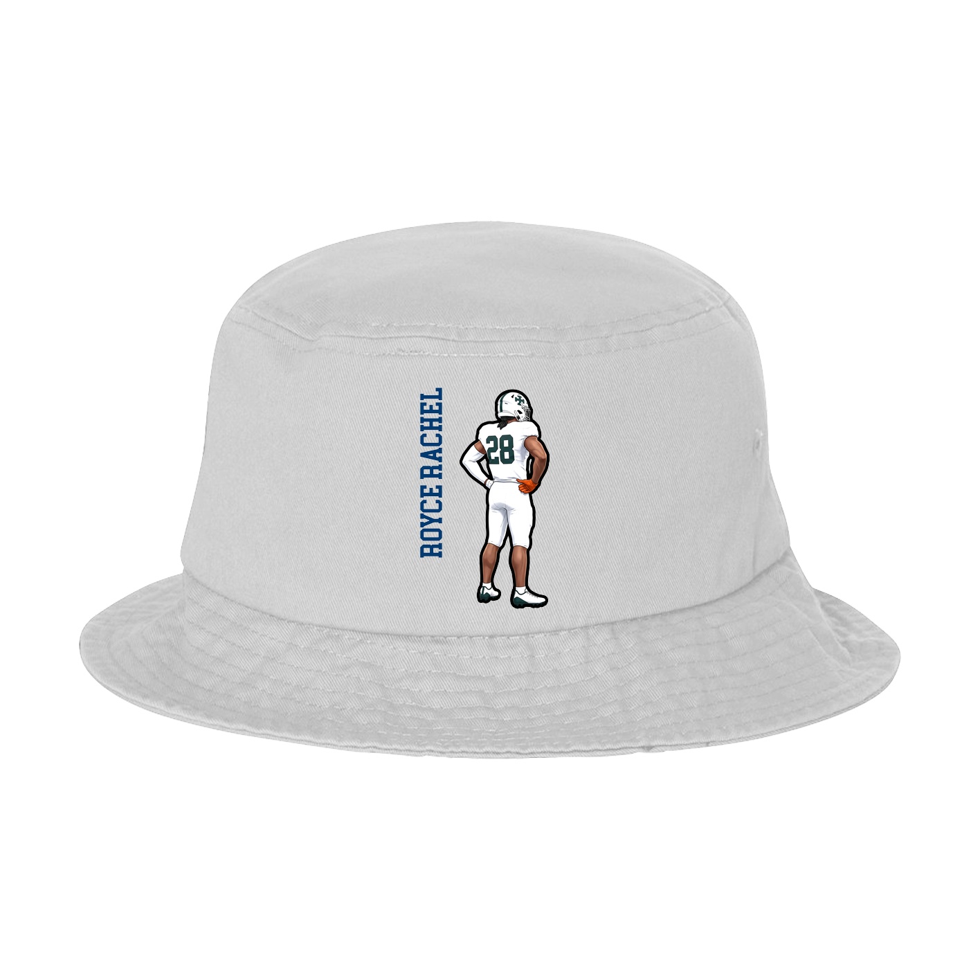 Bucket Cap — Name Vertical in White