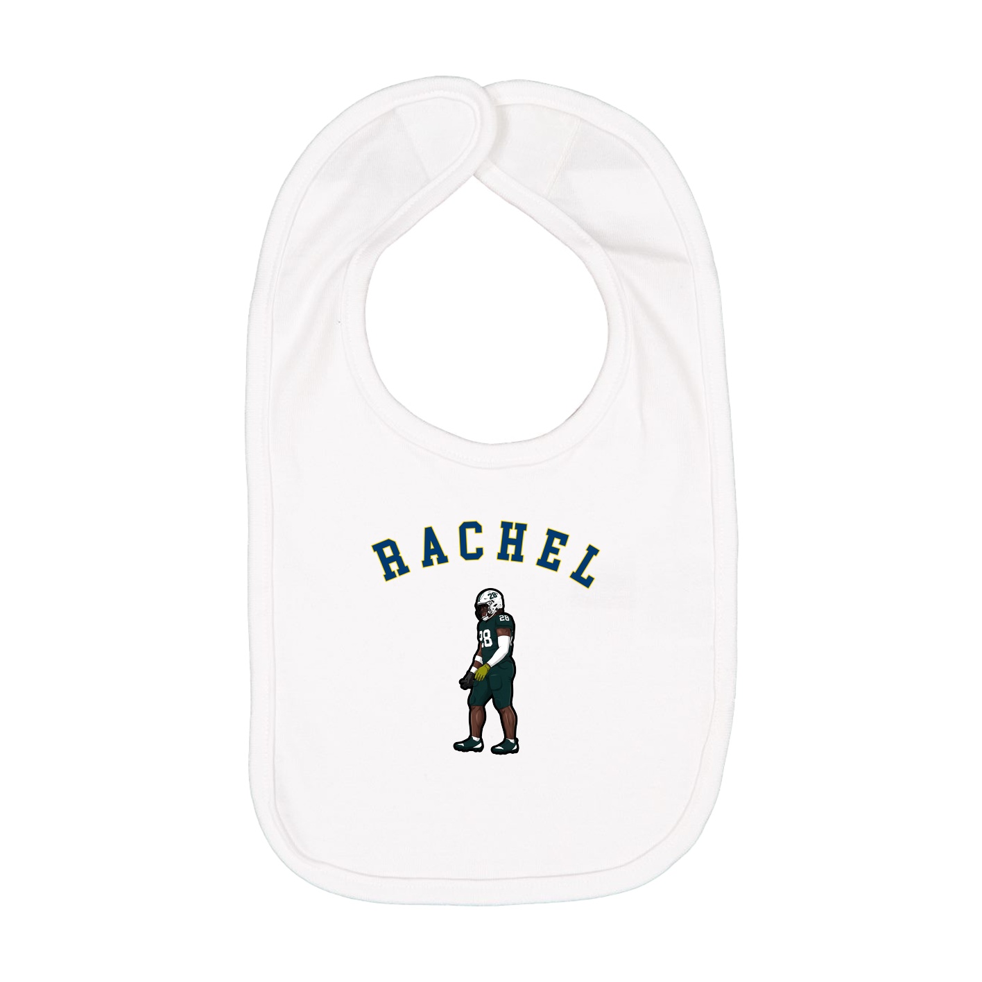 Infant Bib — Shirsey Arch in White