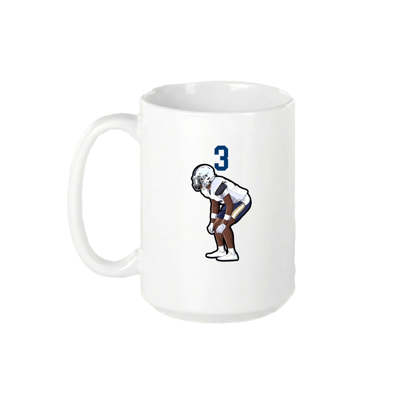 15oz Coffee Mug — Number Top in White