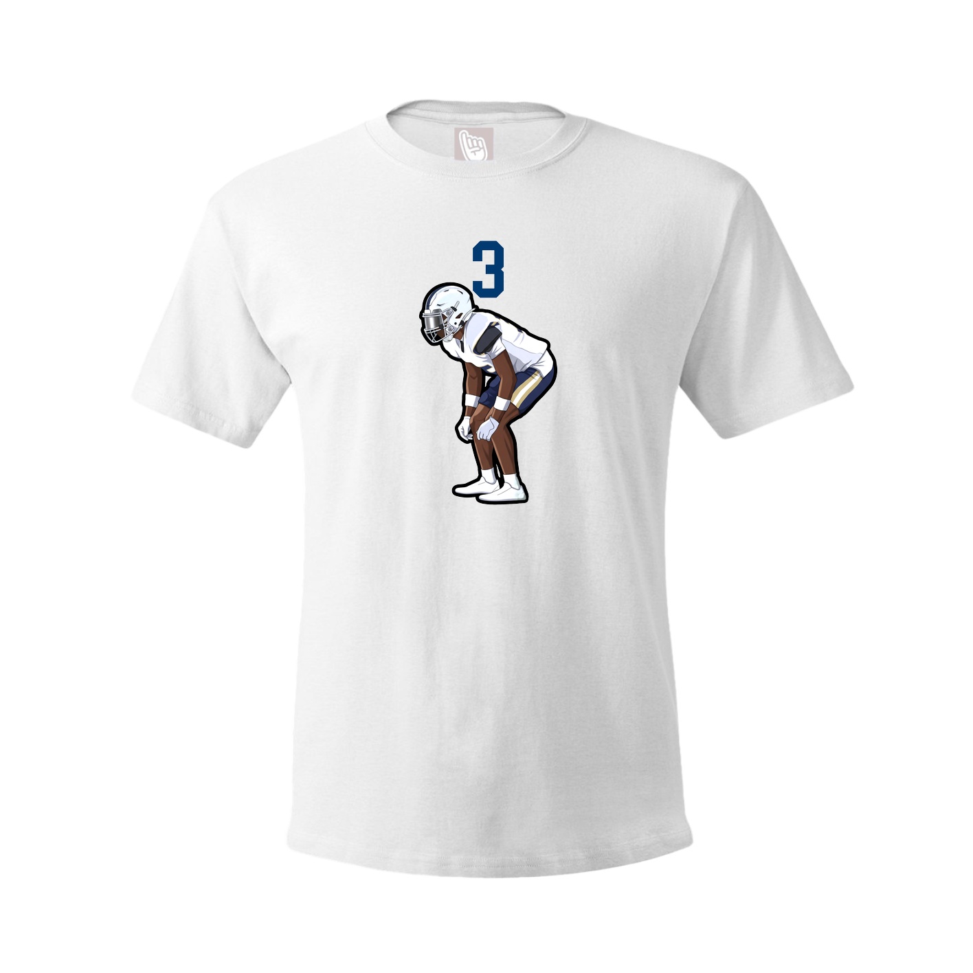 Youth Tee — Number Top in White