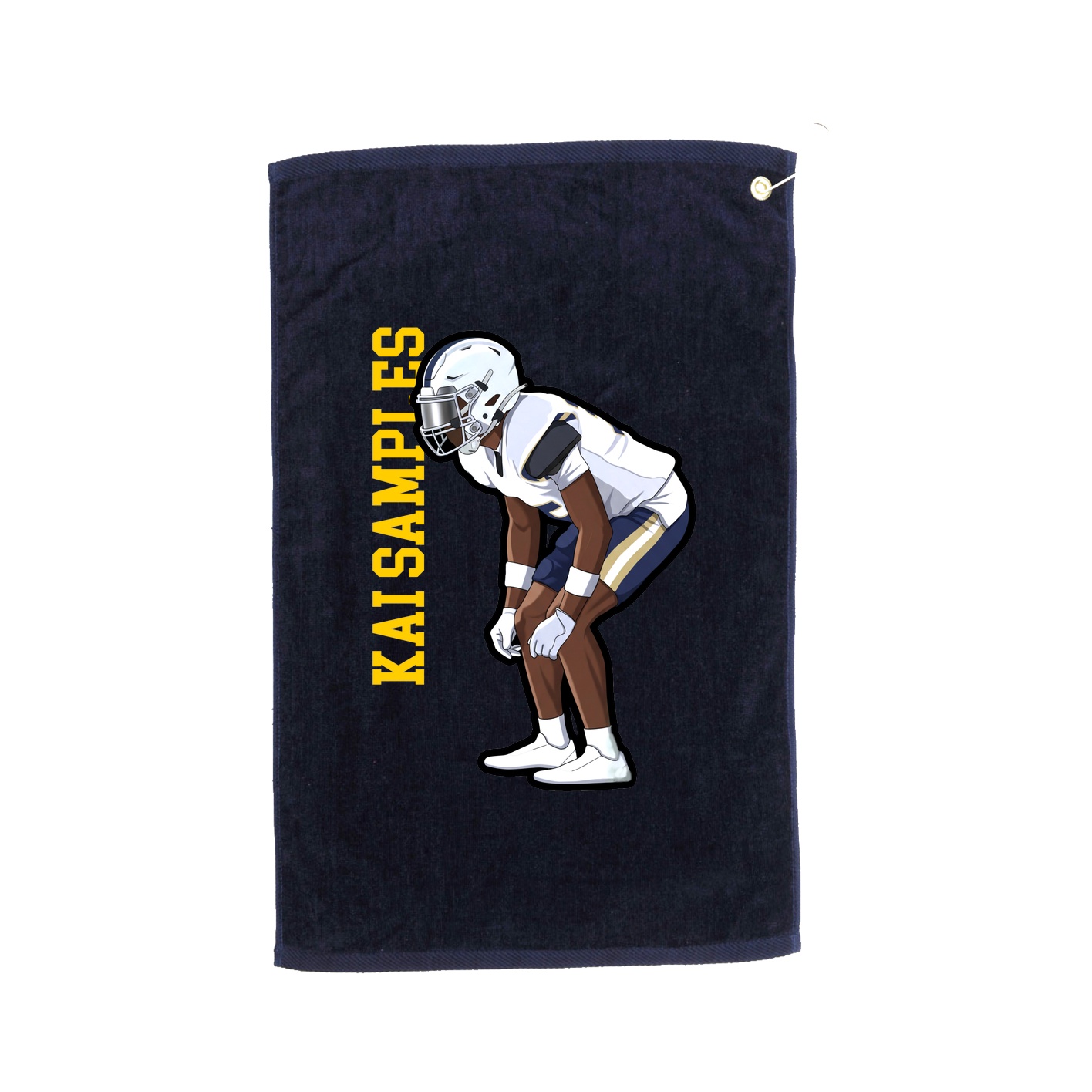 Golf Towel — Name Vertical in Navy