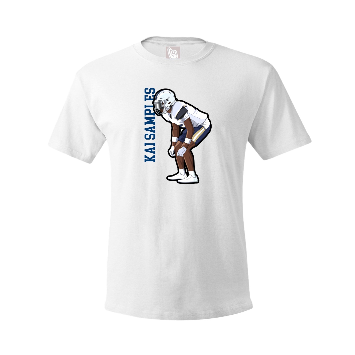 Tee — Name Vertical in White