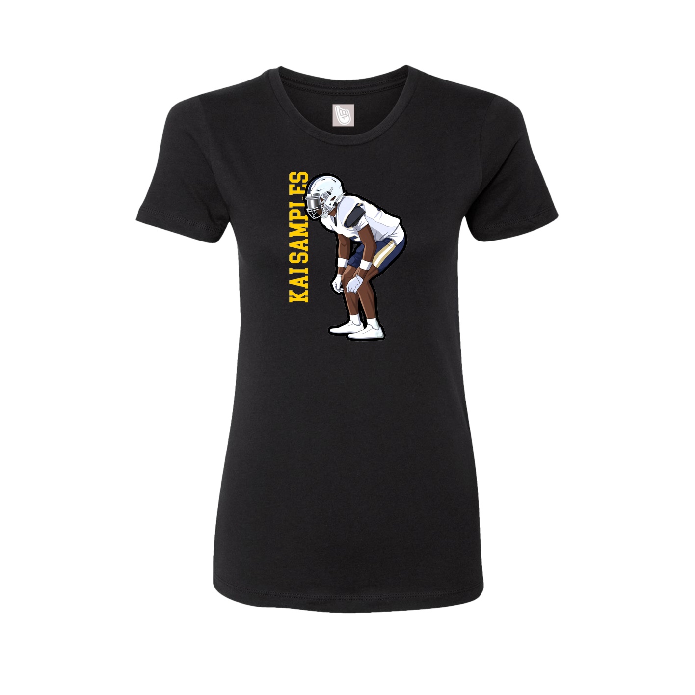 Womens Tee — Name Vertical in Black