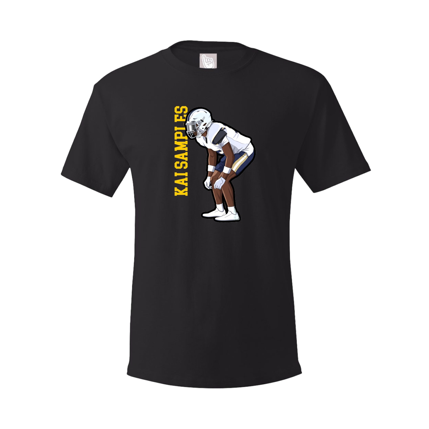 Youth Tee — Name Vertical in Black
