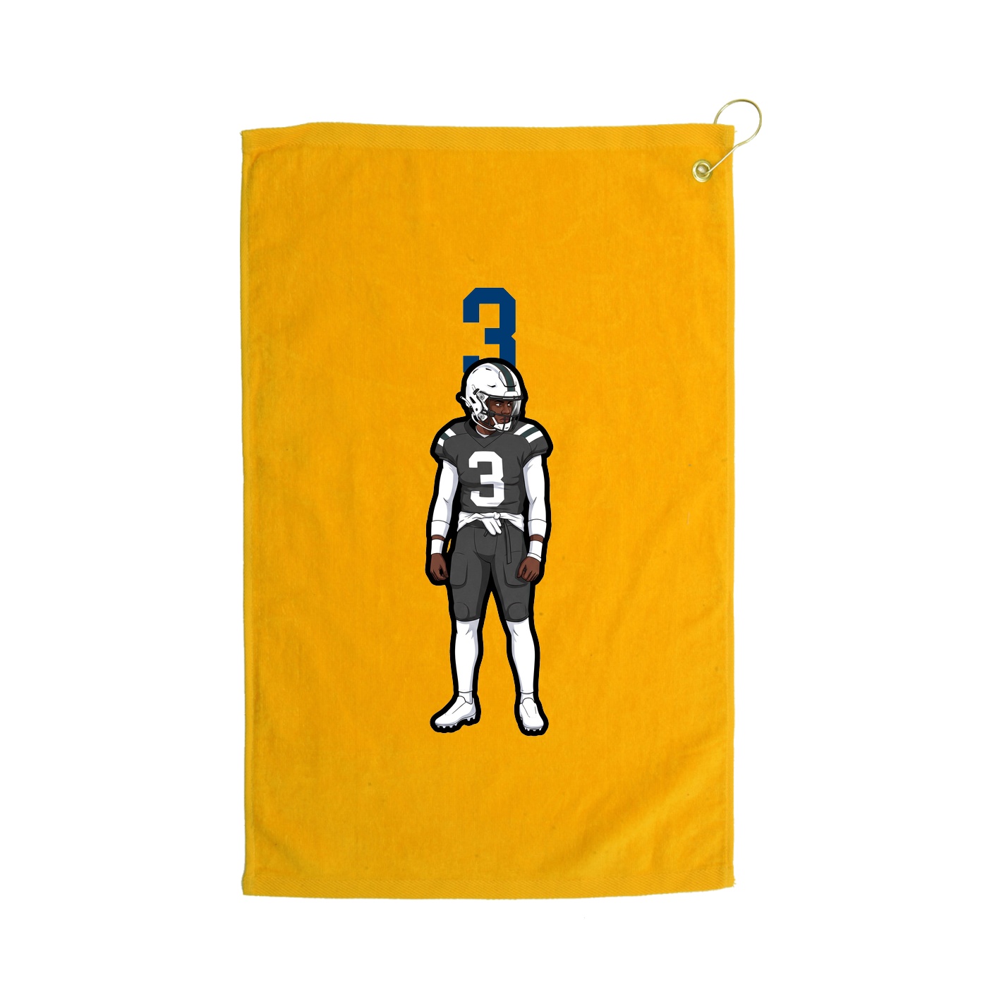 Golf Towel — Number Top in Gold