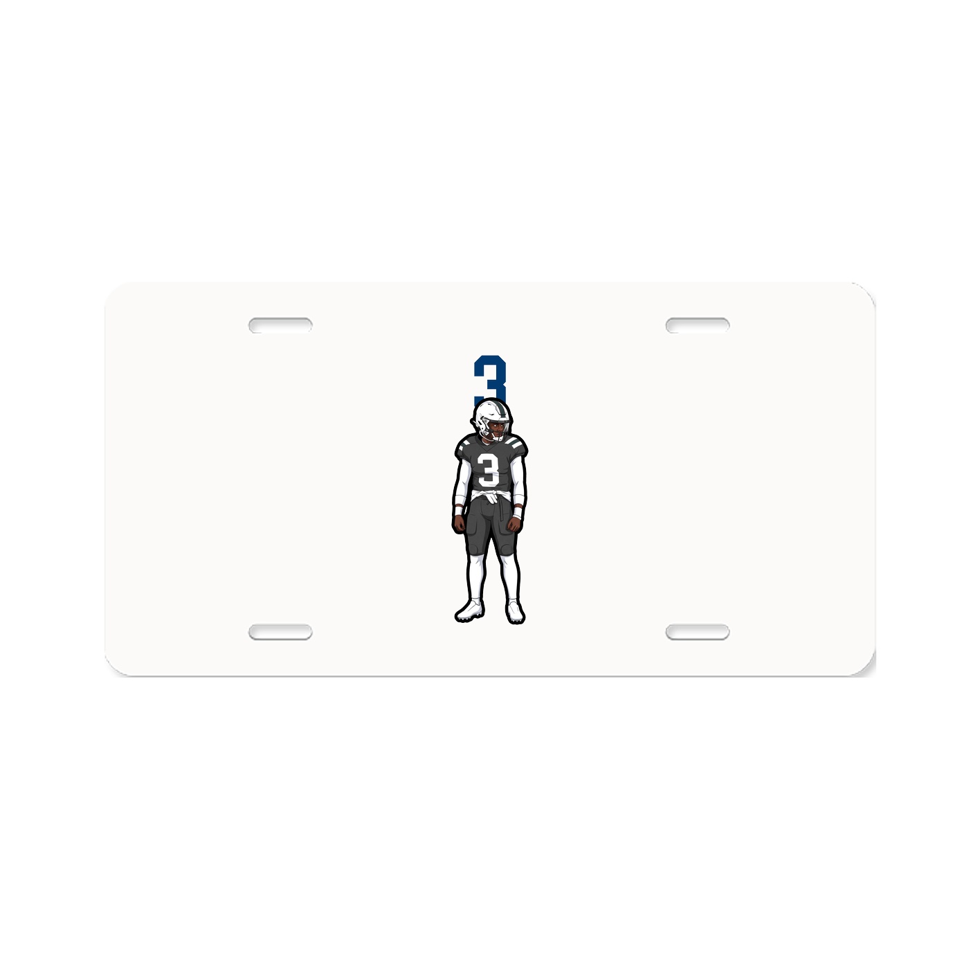 License Plate — Number Top in Classic