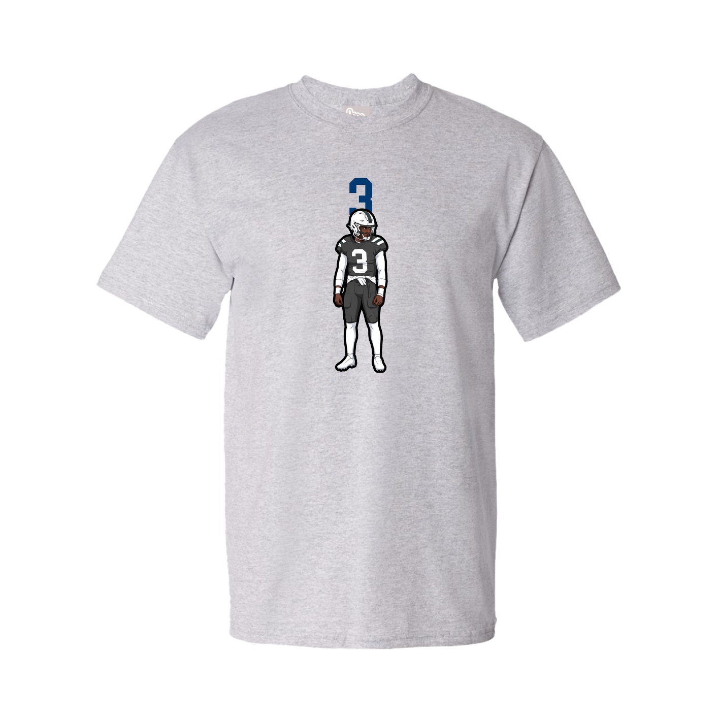 Youth Tee — Number Top in Grey
