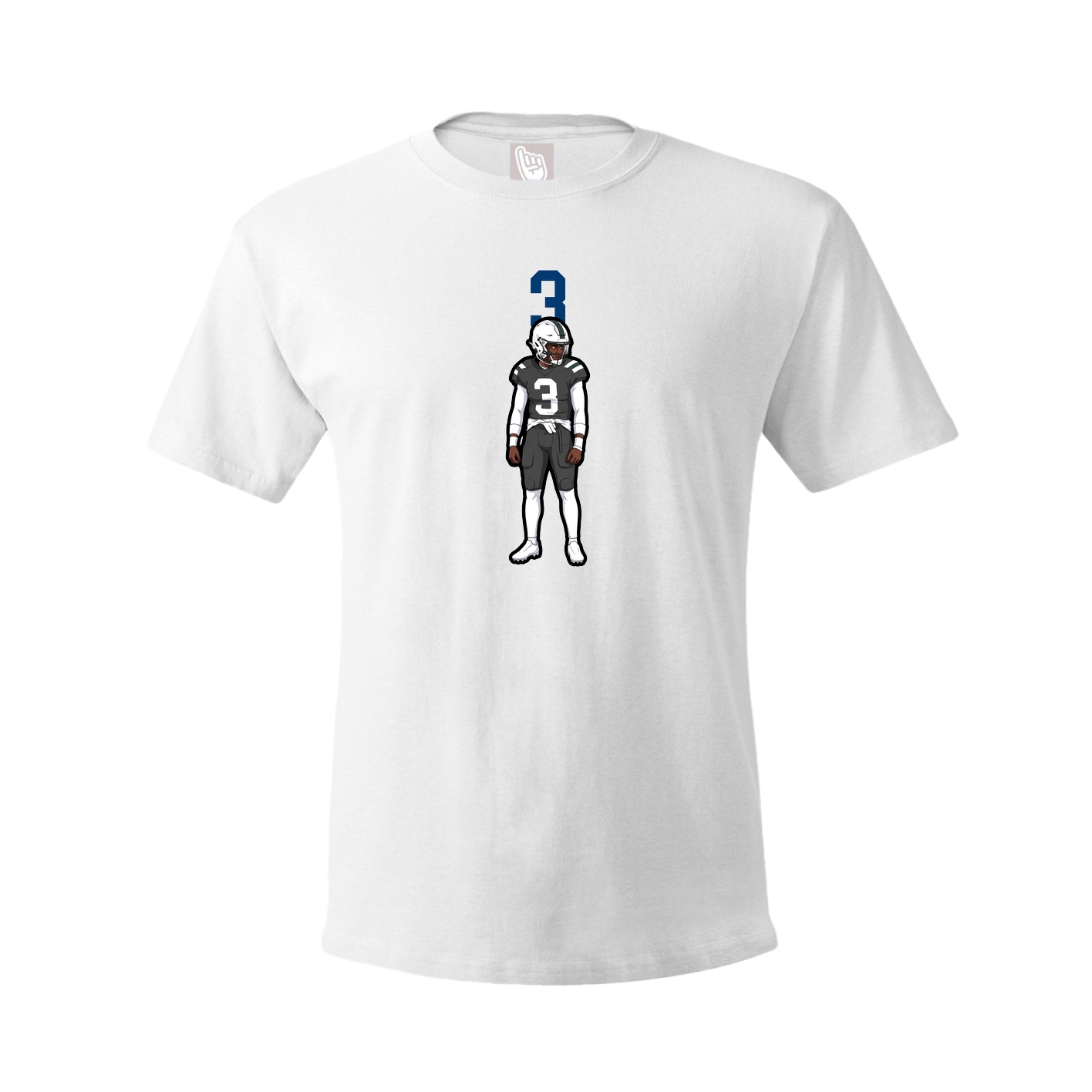 Youth Tee — Number Top in White