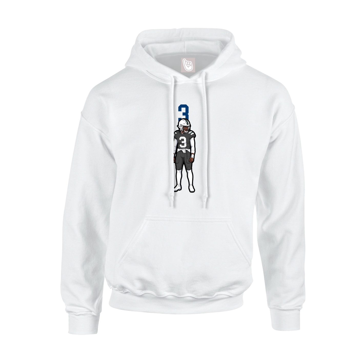 Hoodie — Number Top in White