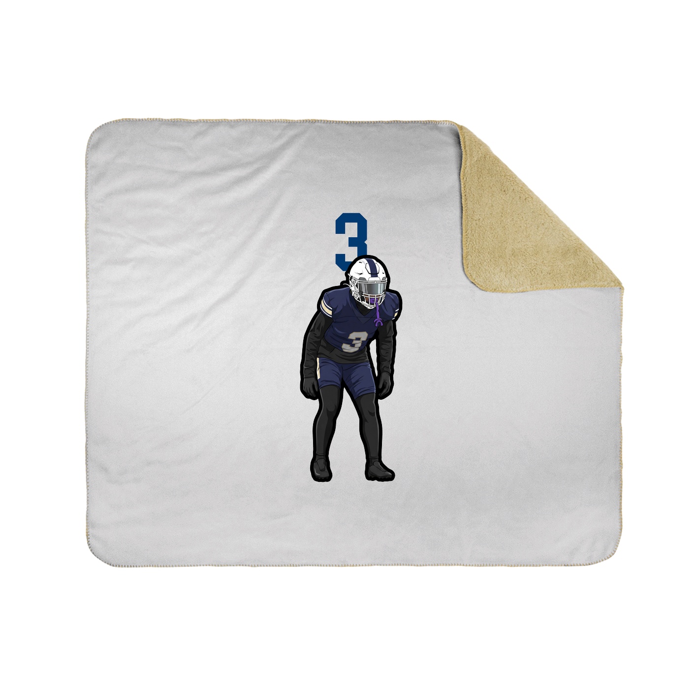 Throw Blanket — Number Top in White
