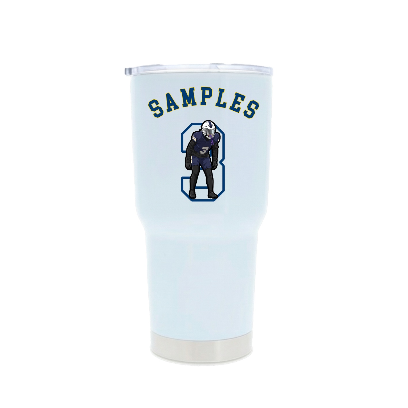30oz Stainless Steel Tumbler — Shirsey Arch in White