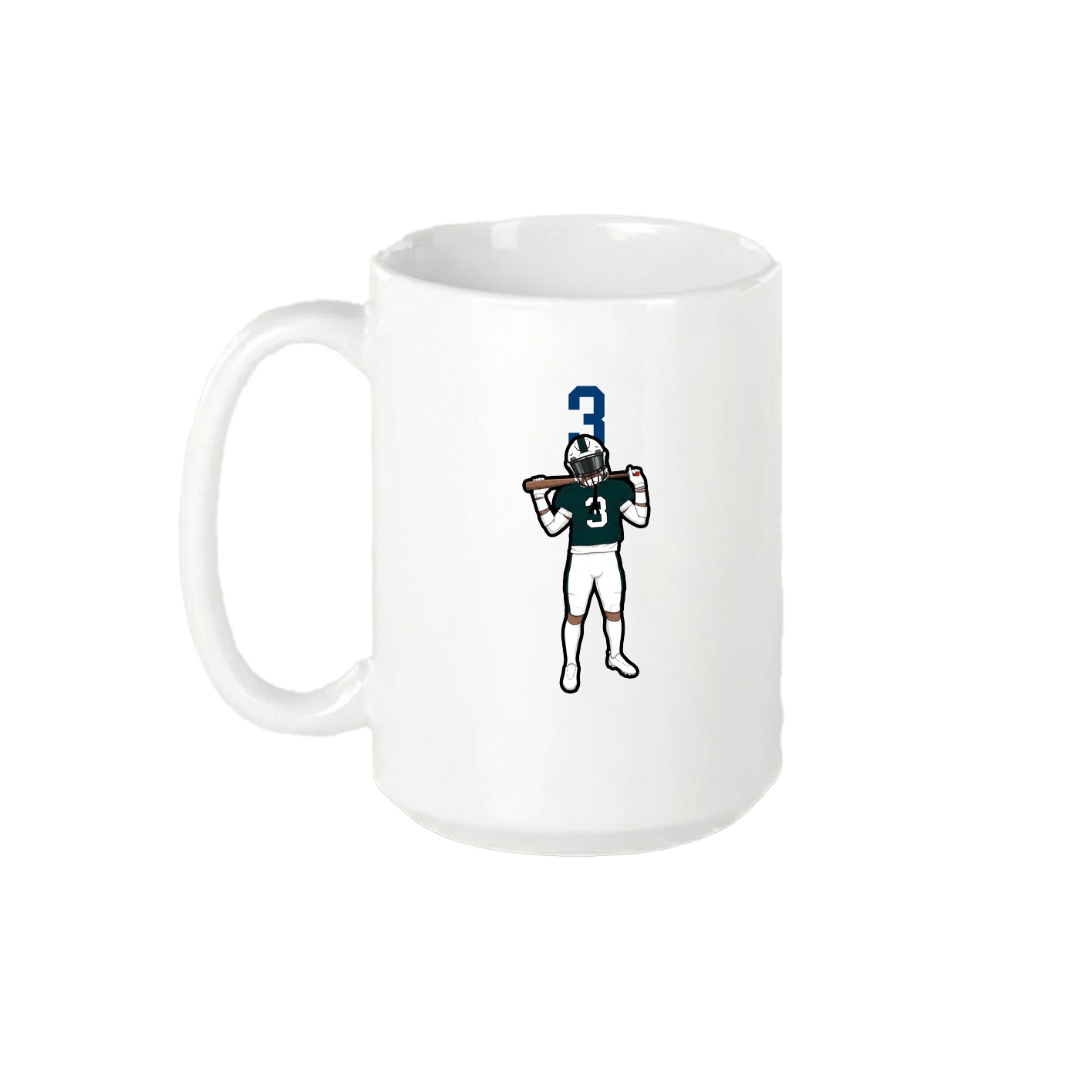 15oz Coffee Mug — Number Top in White