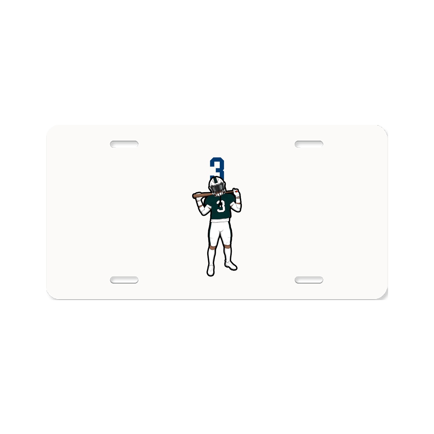 License Plate — Number Top in Classic