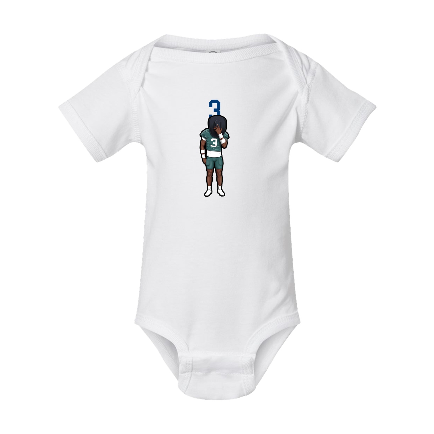 Baby Onesie — Number Top in White