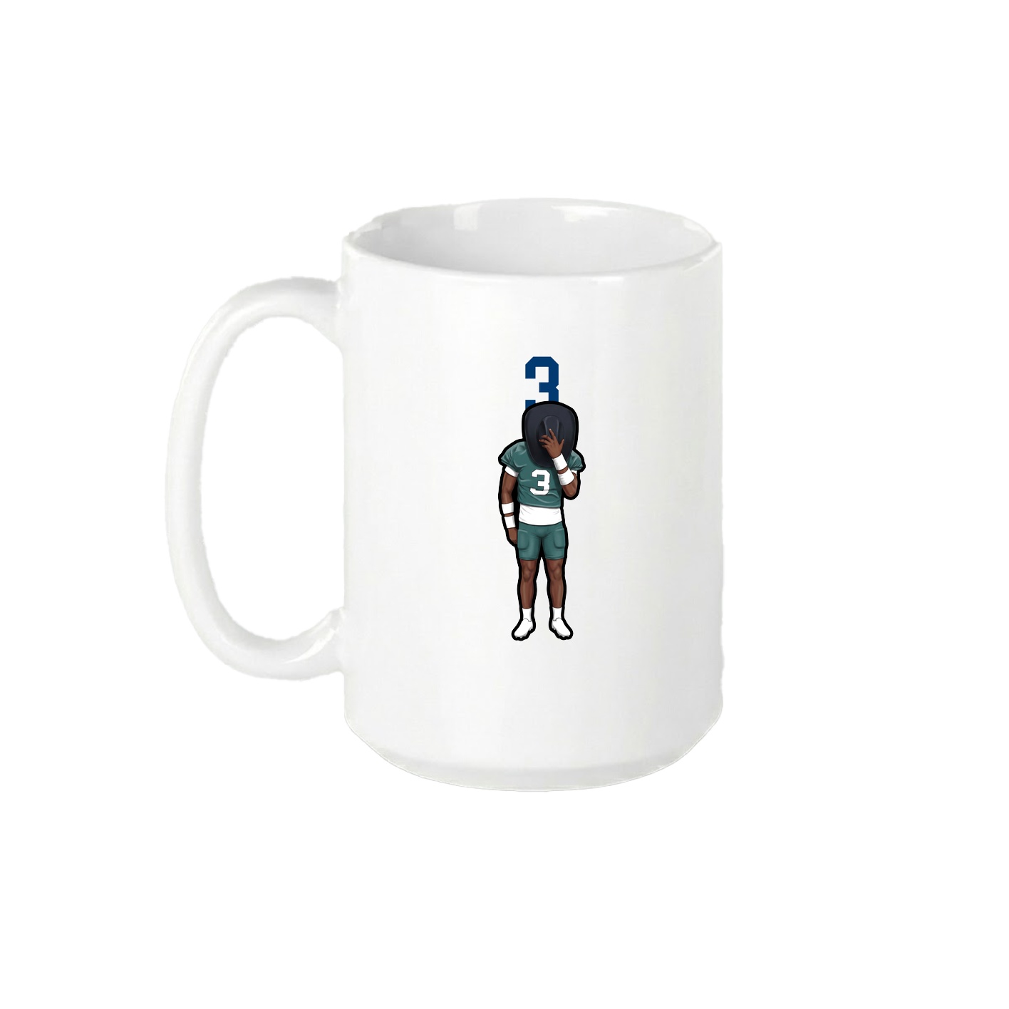 15oz Coffee Mug — Number Top in White