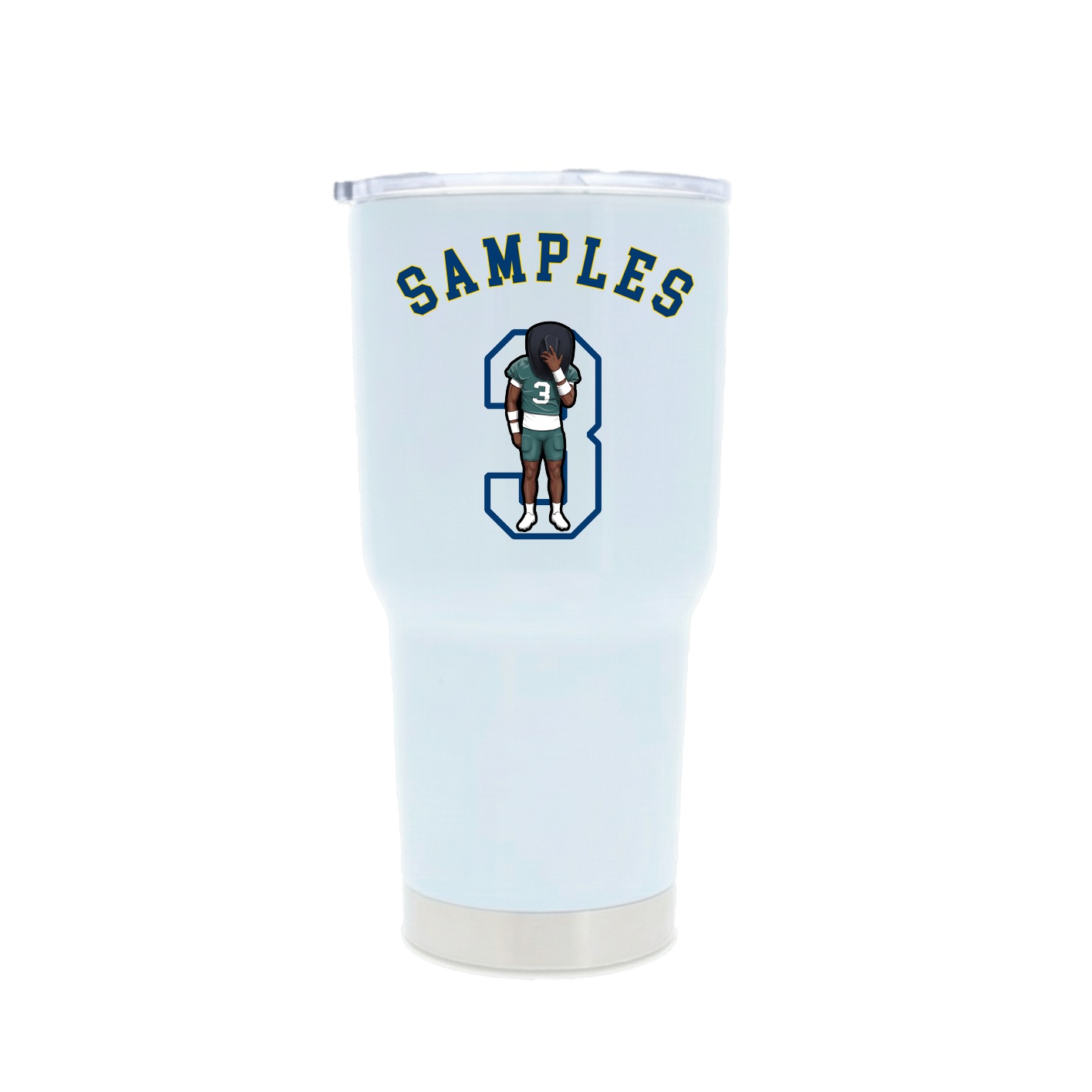 30oz Stainless Steel Tumbler — Shirsey Arch in White