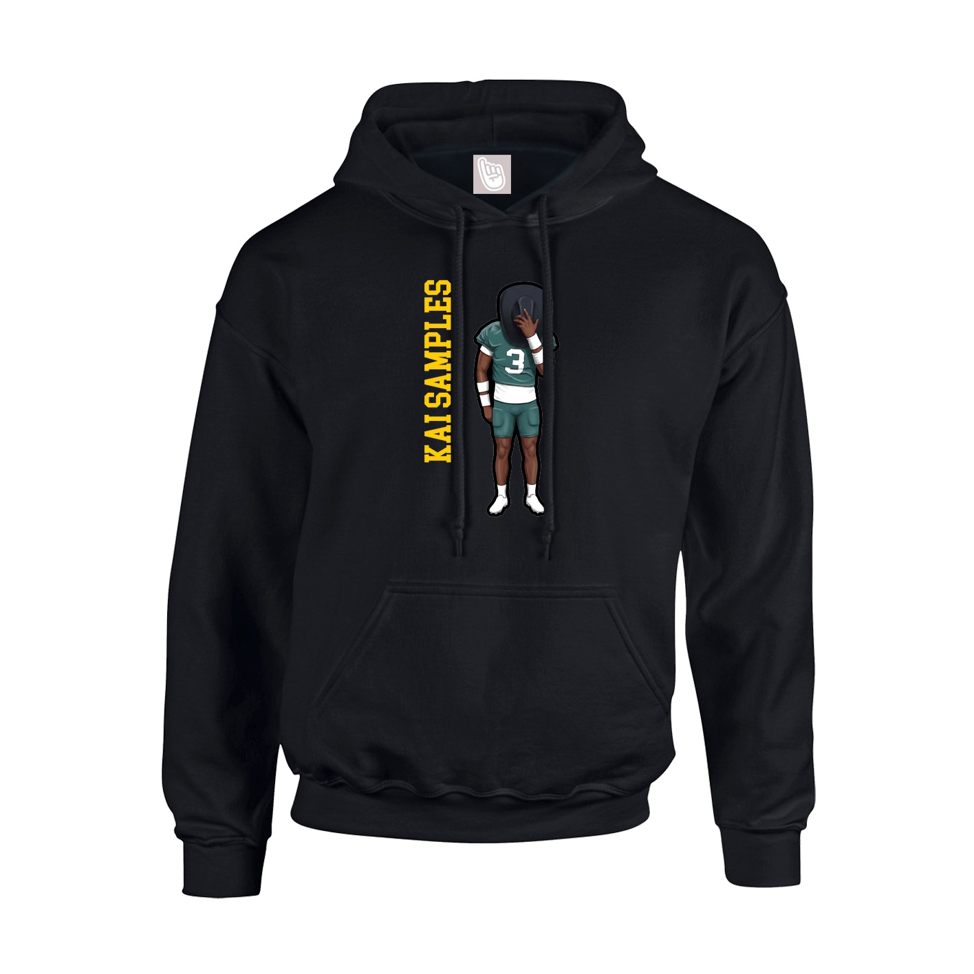 Youth Hoodie — Name Vertical in Black
