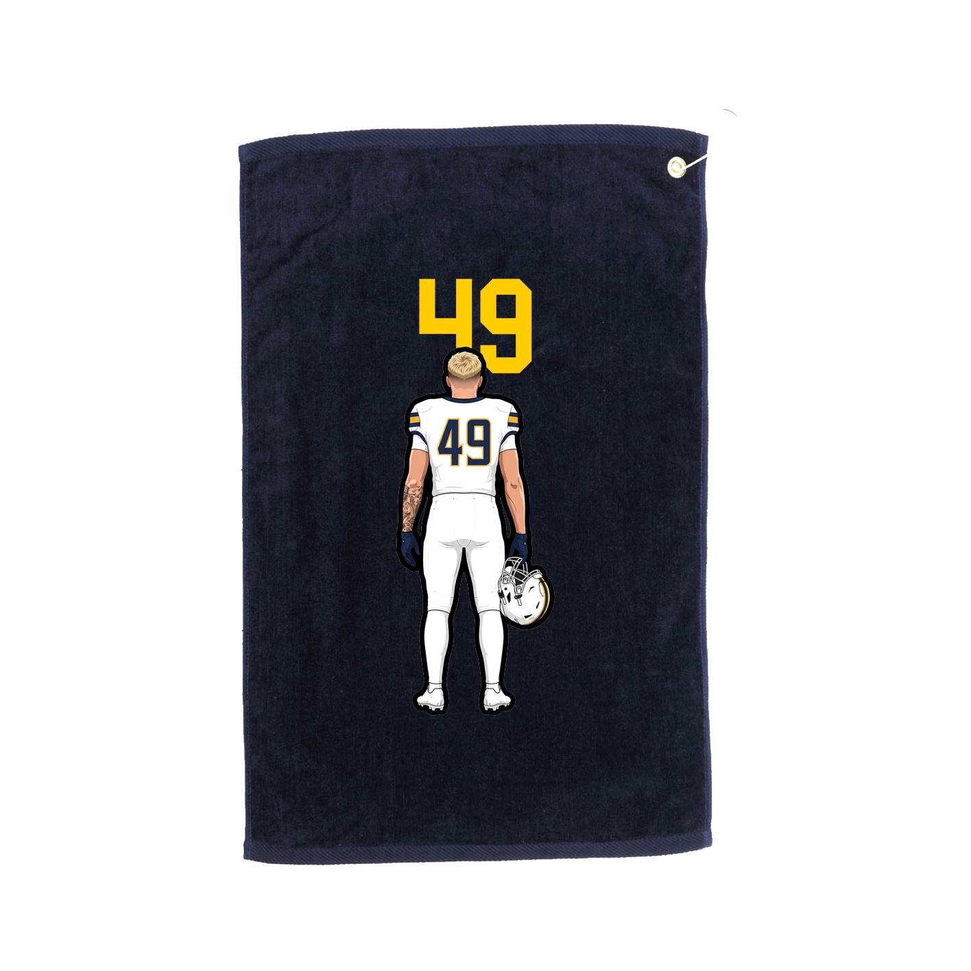 Golf Towel — Number Top in Navy