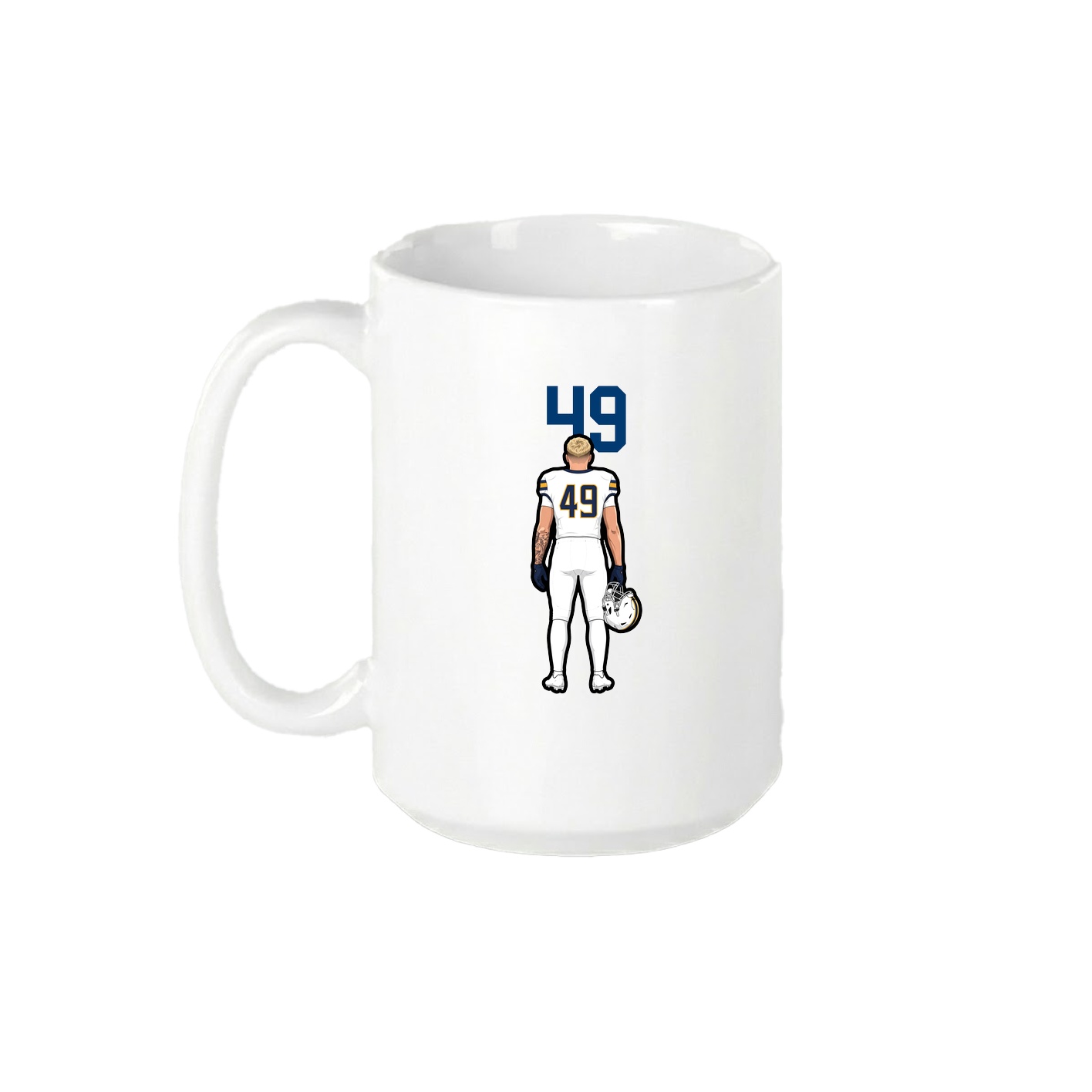 15oz Coffee Mug — Number Top in White