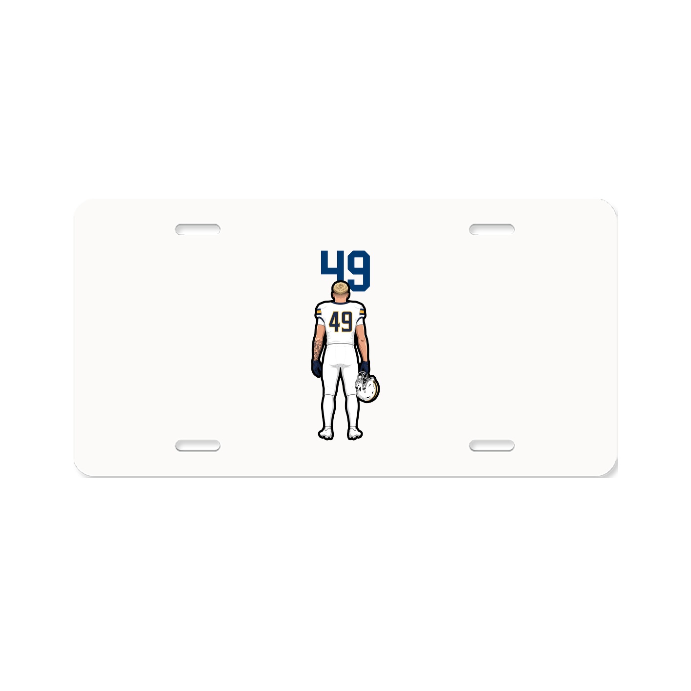 License Plate — Number Top in Classic