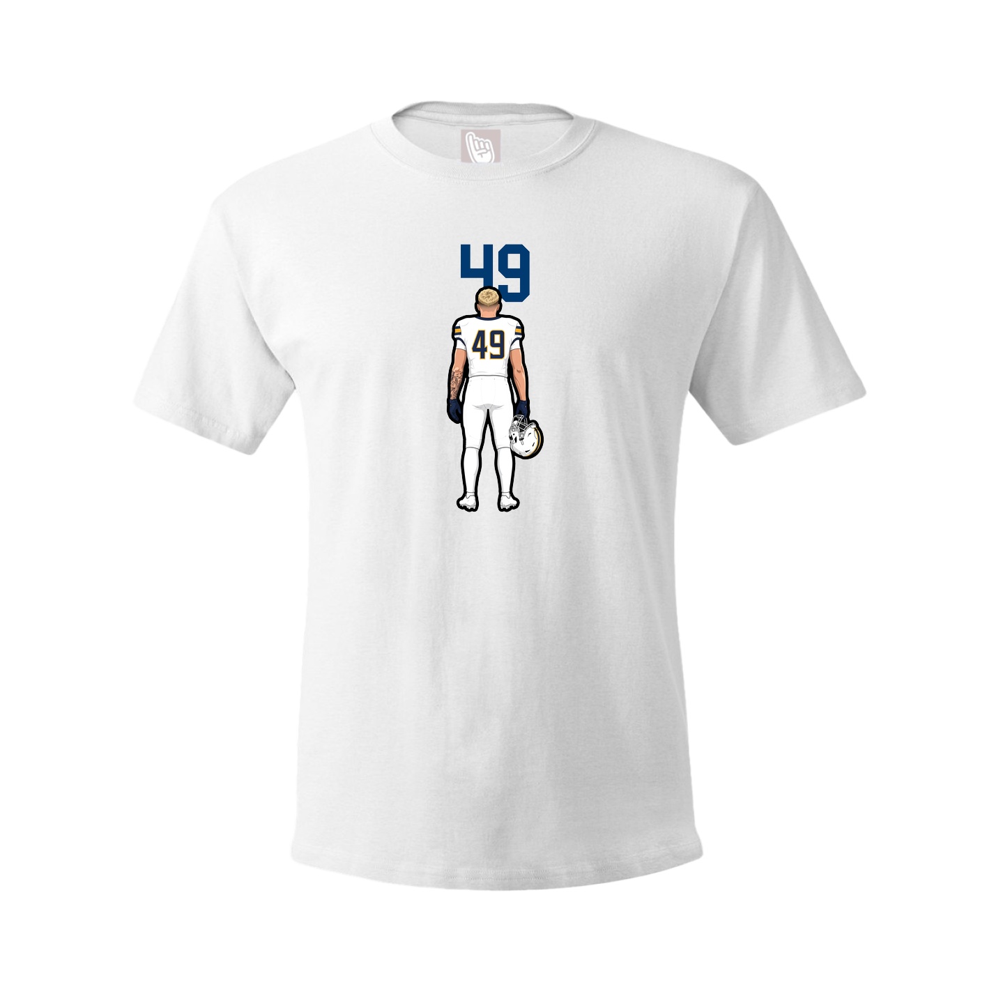 Youth Tee — Number Top in White