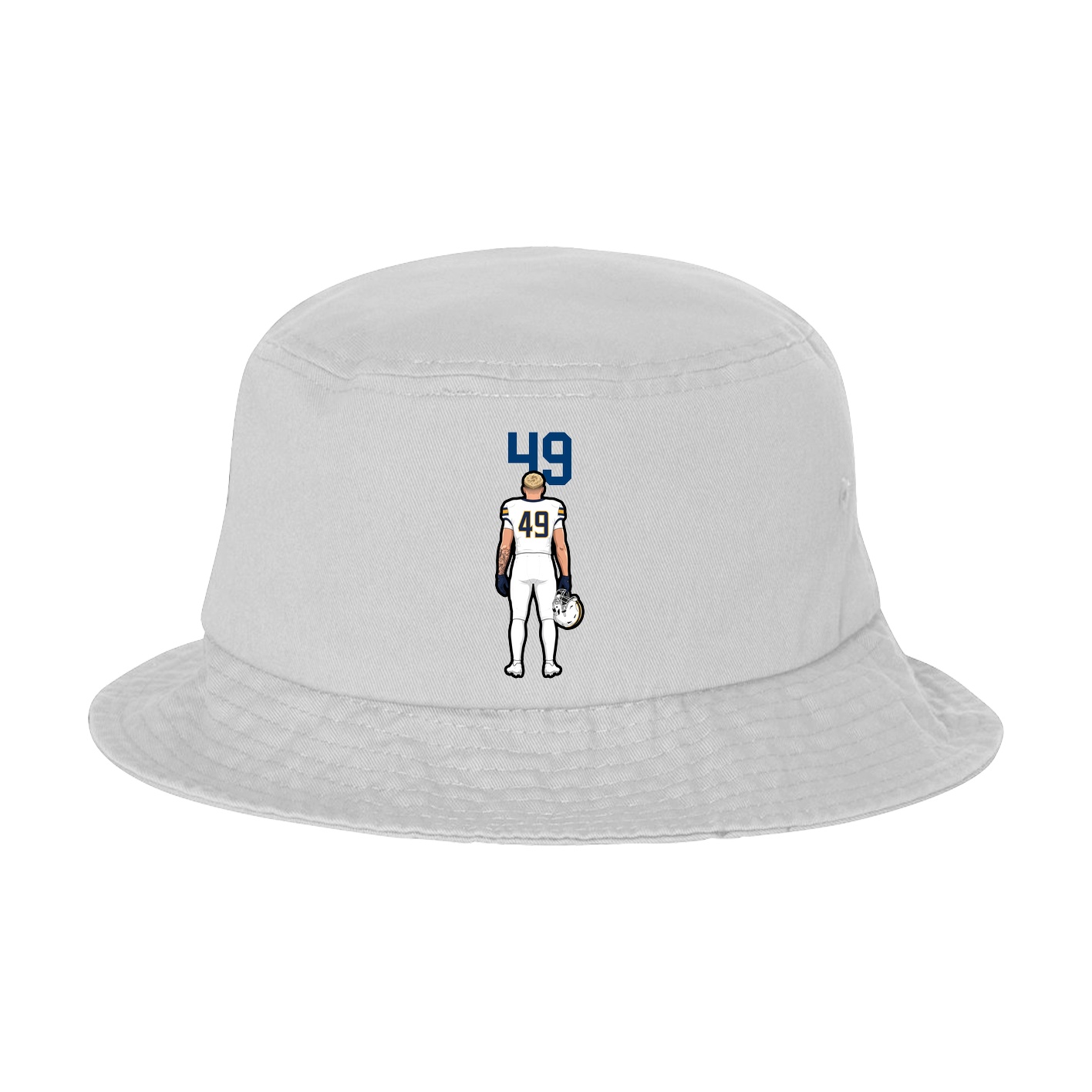 Bucket Cap — Number Top in White