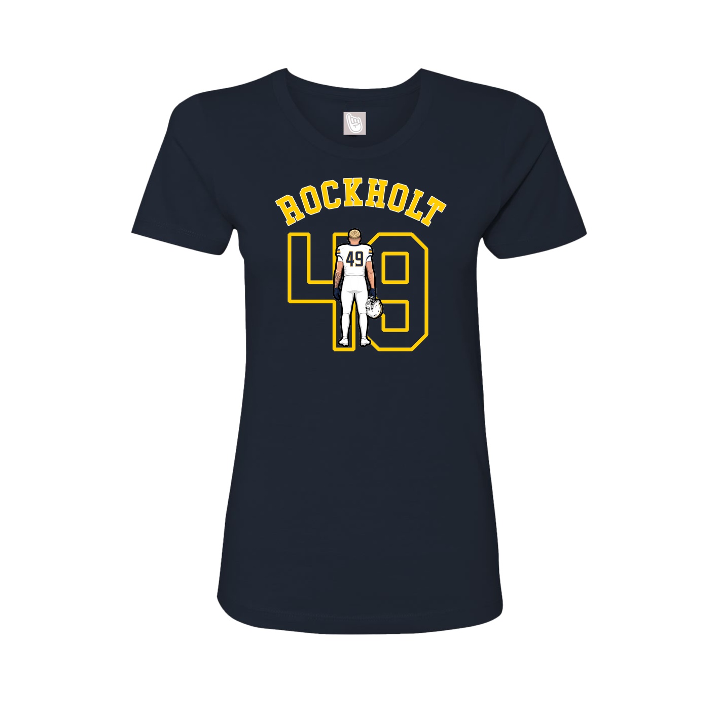 Fitted Women's Tee — Shirsey Arch in Navy