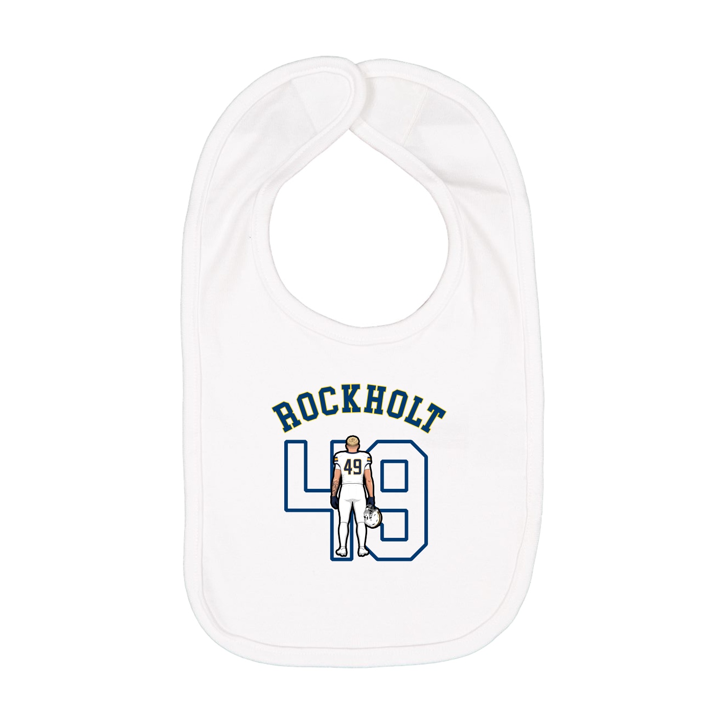 Infant Bib — Shirsey Arch in White