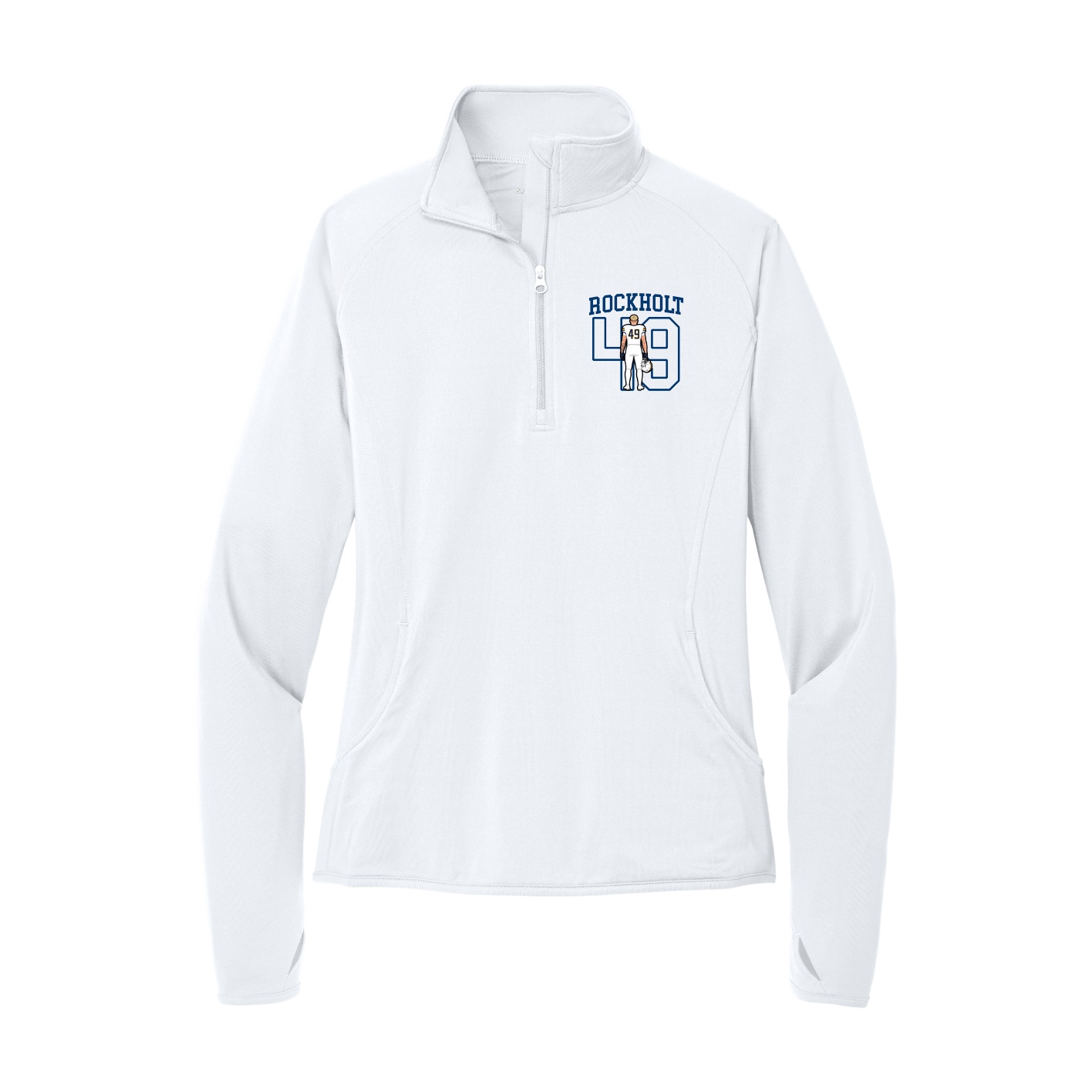 Women's Q-Zip Pullover — Shirsey in White