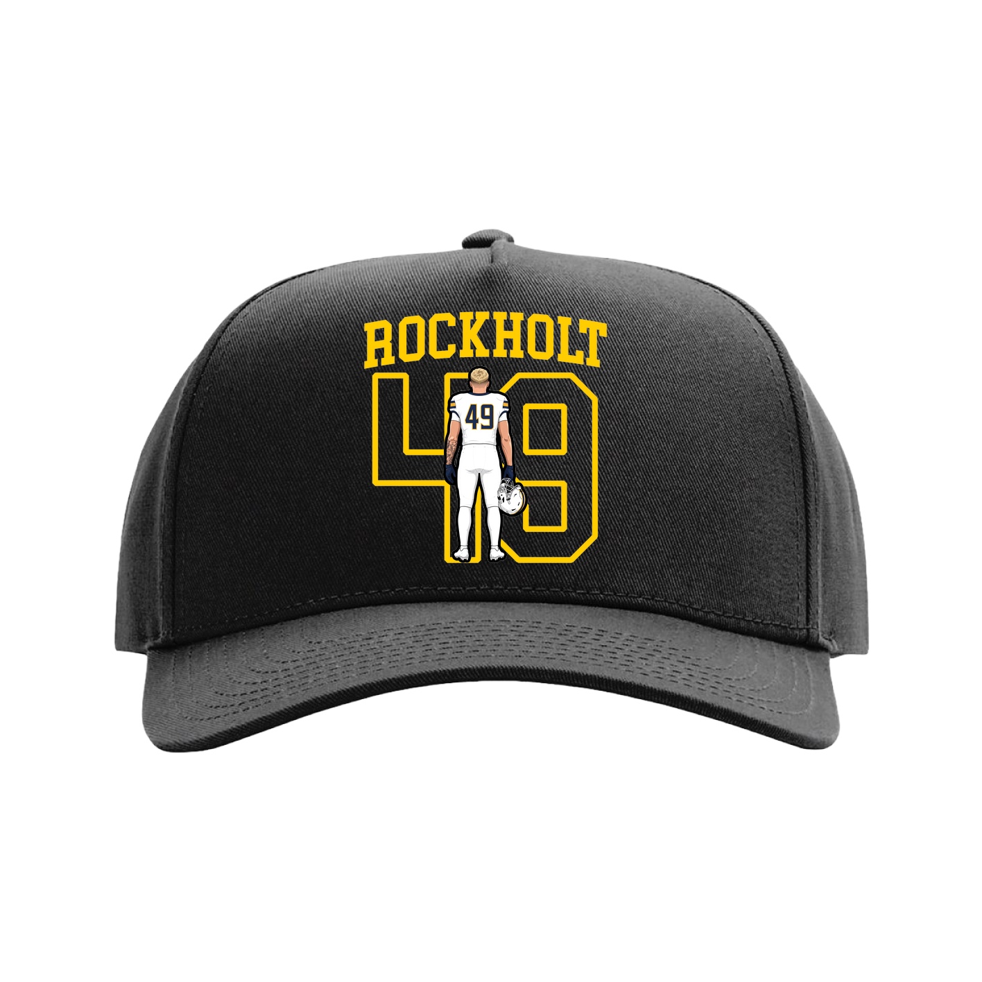 Full Fabric Five-Panel Champ Cap — Shirsey in Black