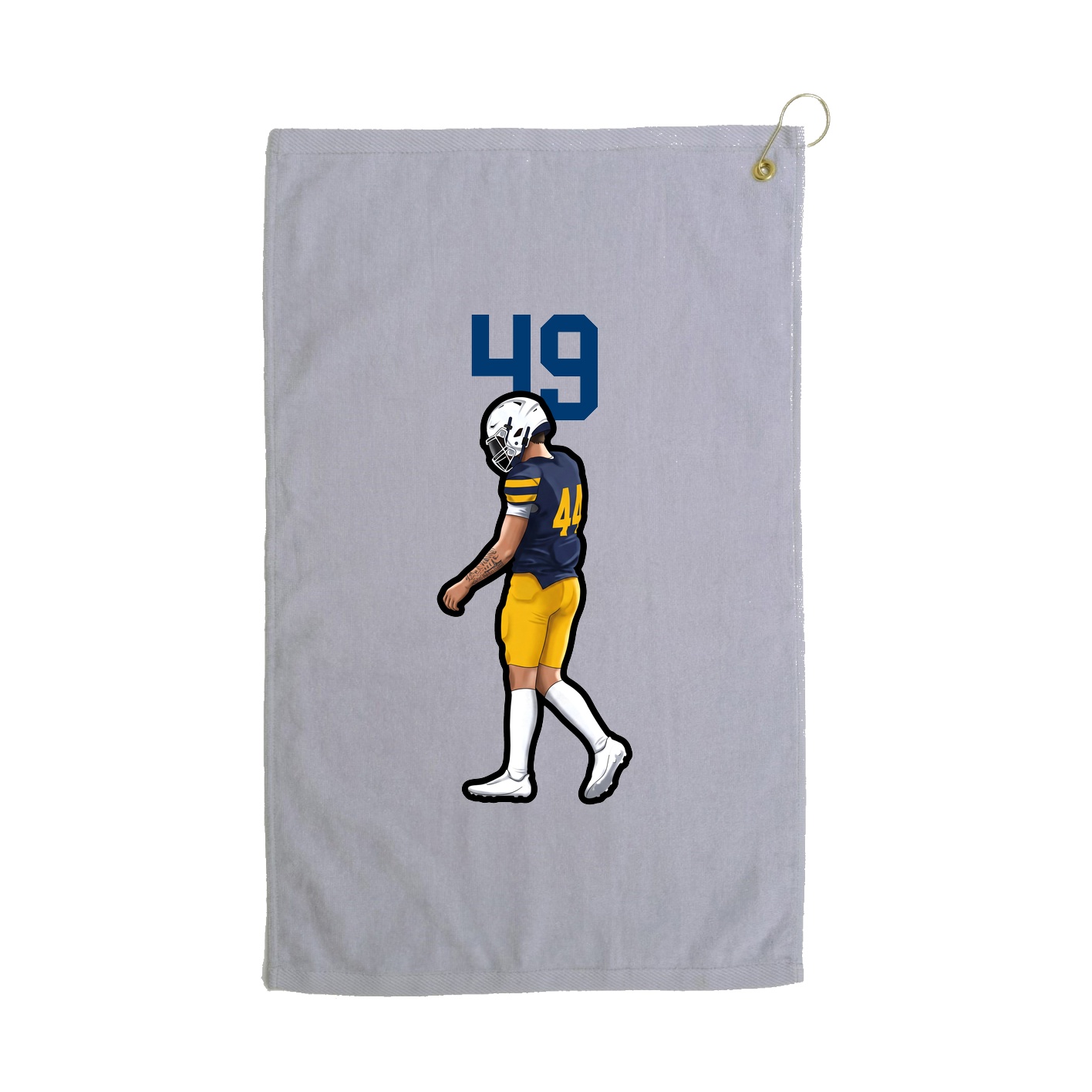 Golf Towel — Number Top in Grey