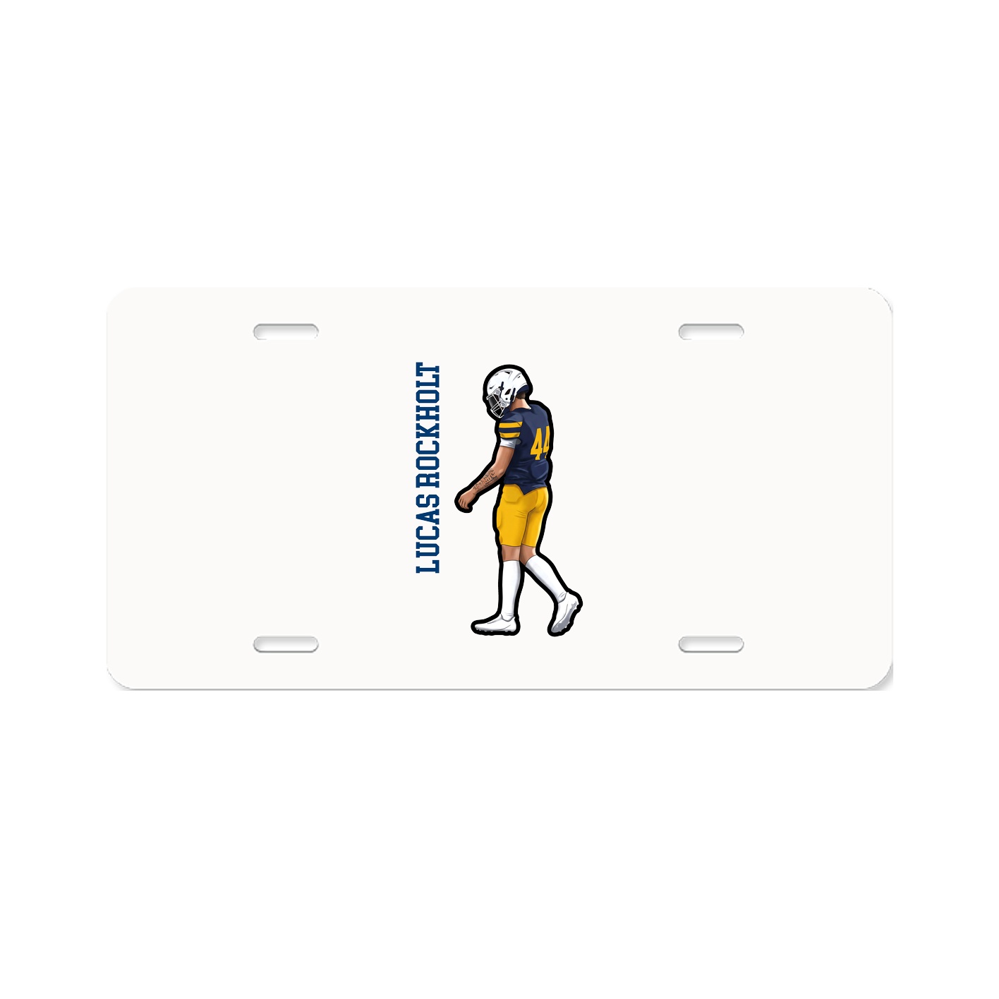 License Plate — Name Vertical in Classic