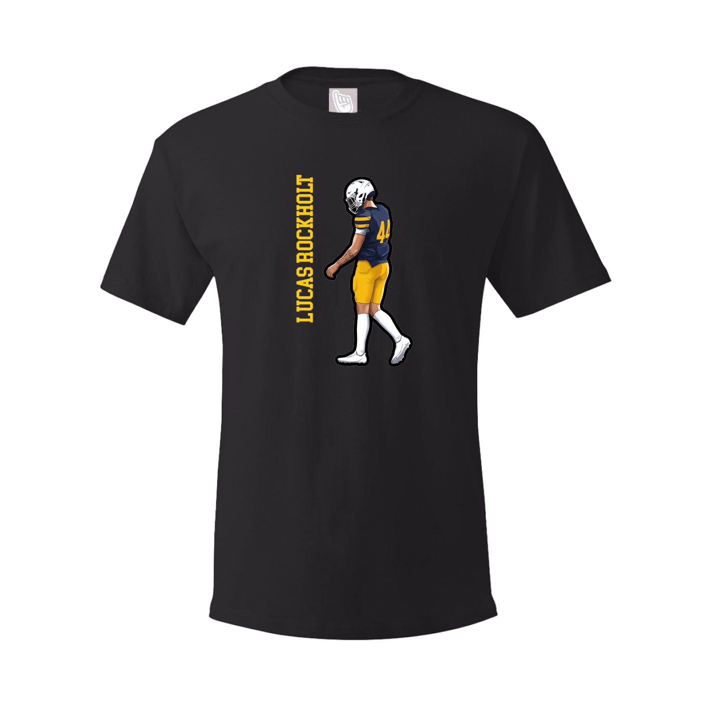 Youth Tee — Name Vertical in Black