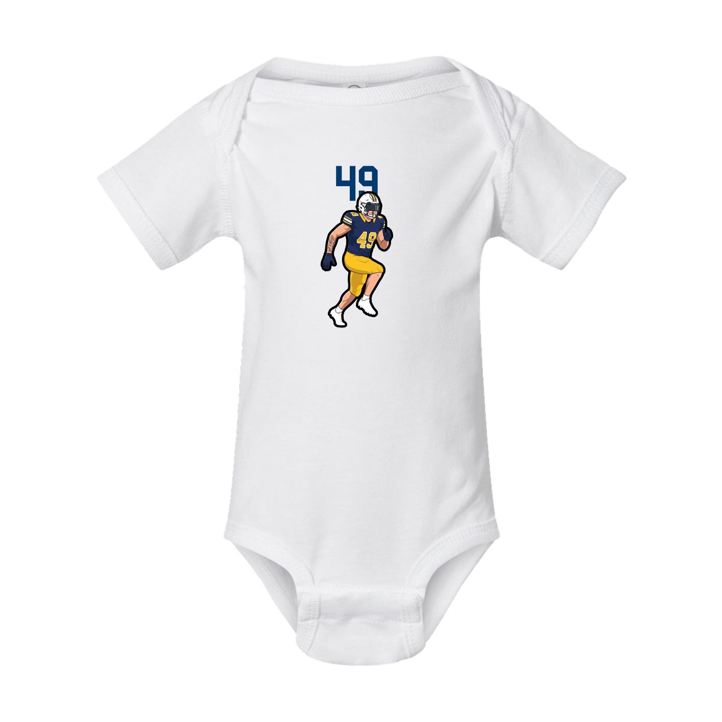 Baby Onesie — Number Top in White