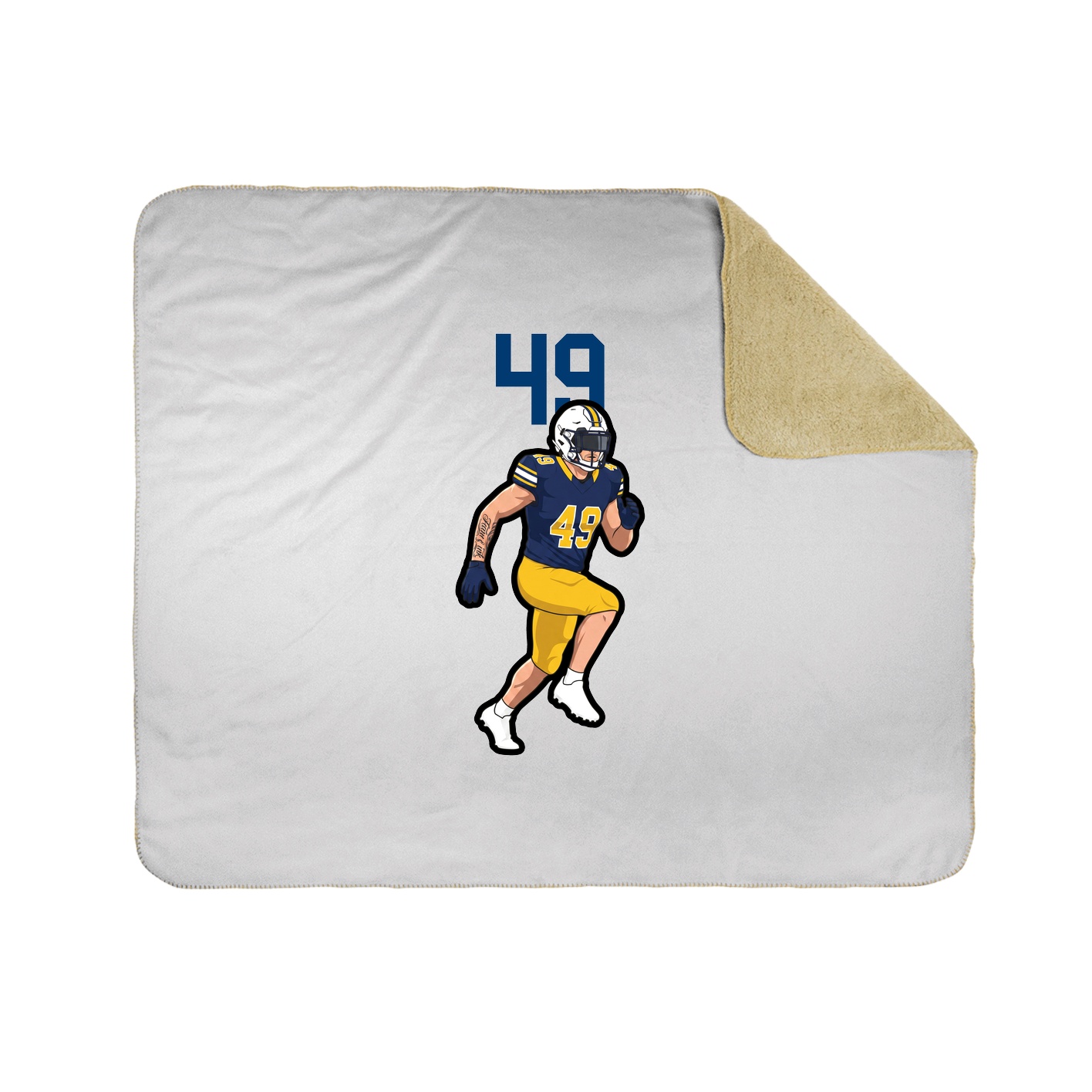 Throw Blanket — Number Top in White
