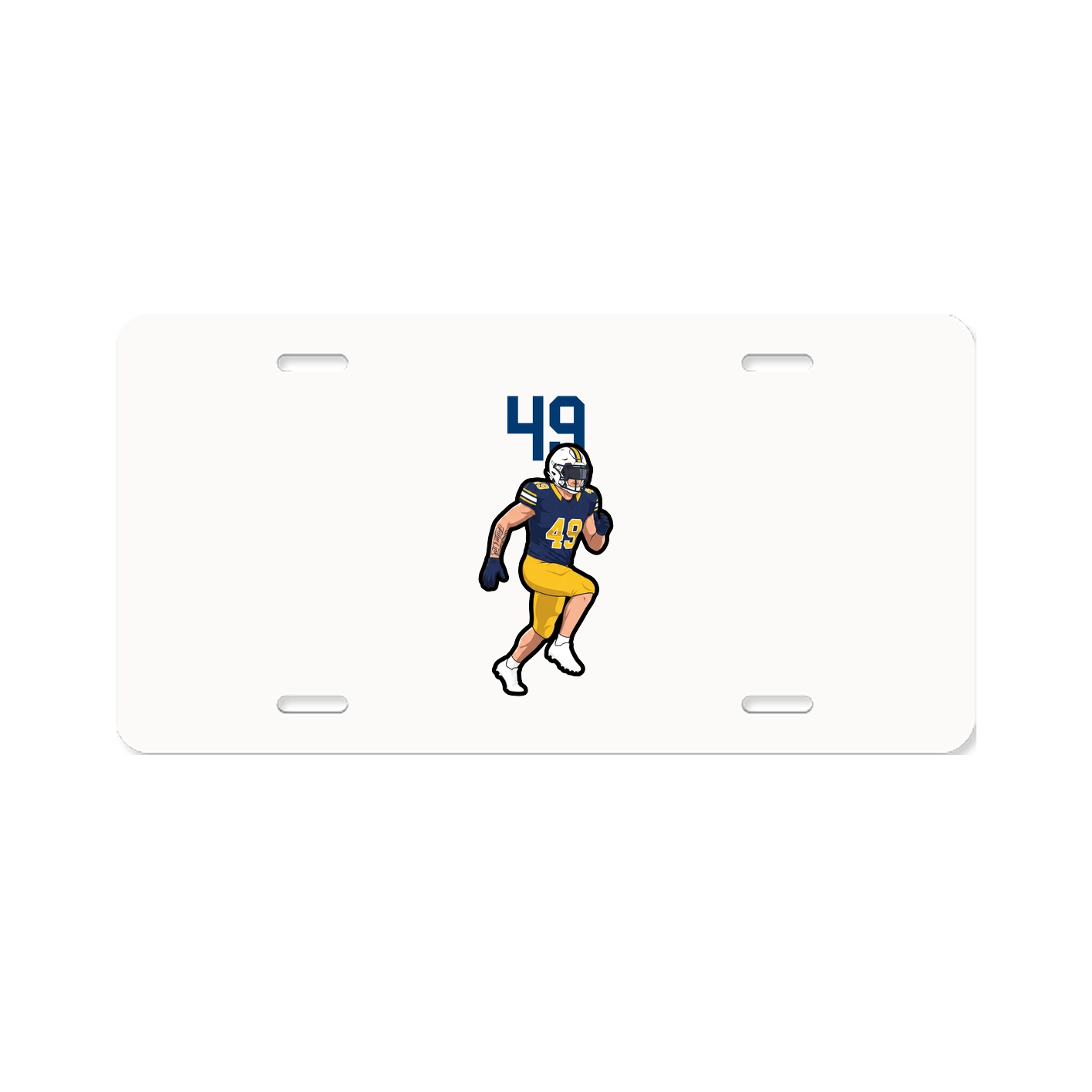 License Plate — Number Top in Classic