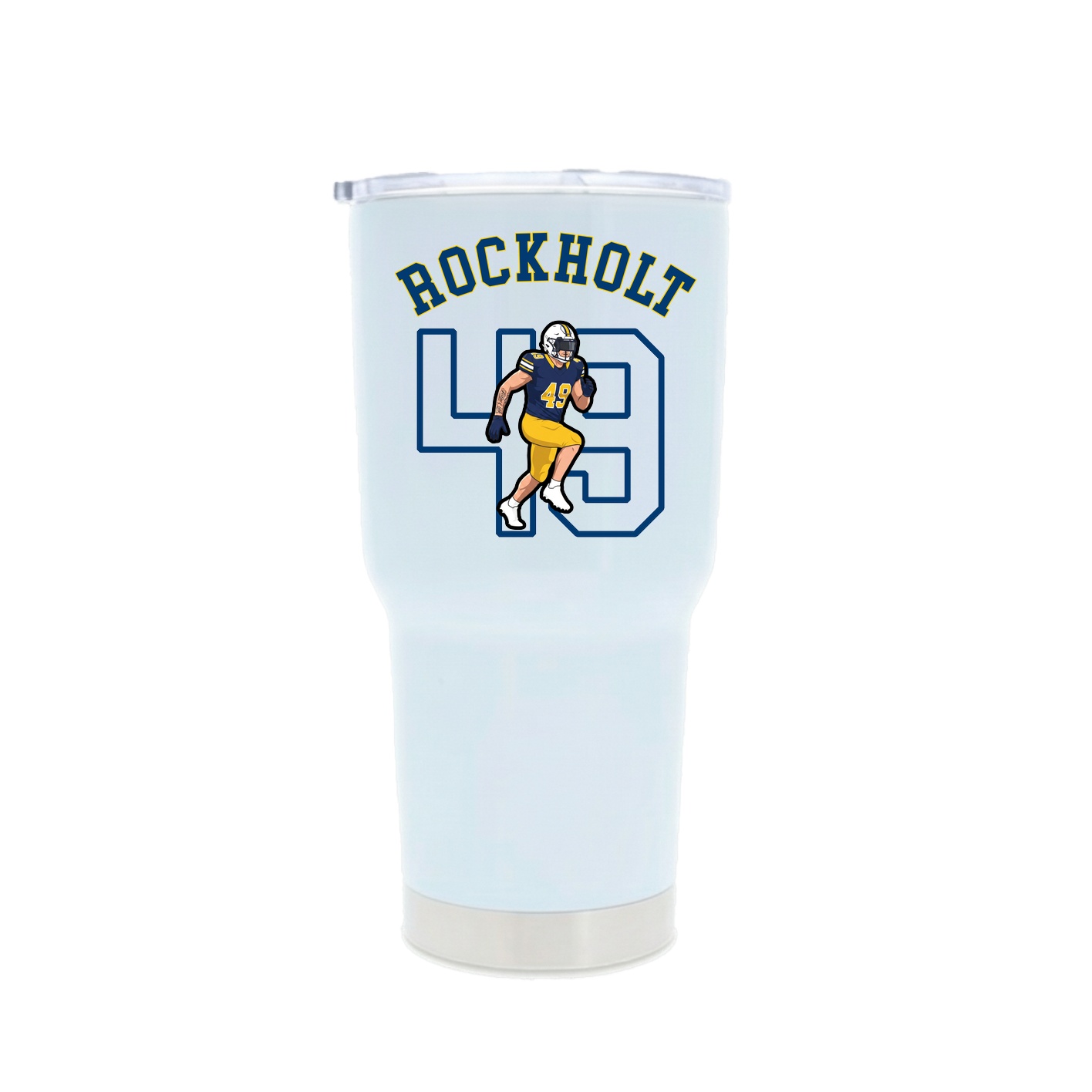 30oz Stainless Steel Tumbler — Shirsey Arch in White