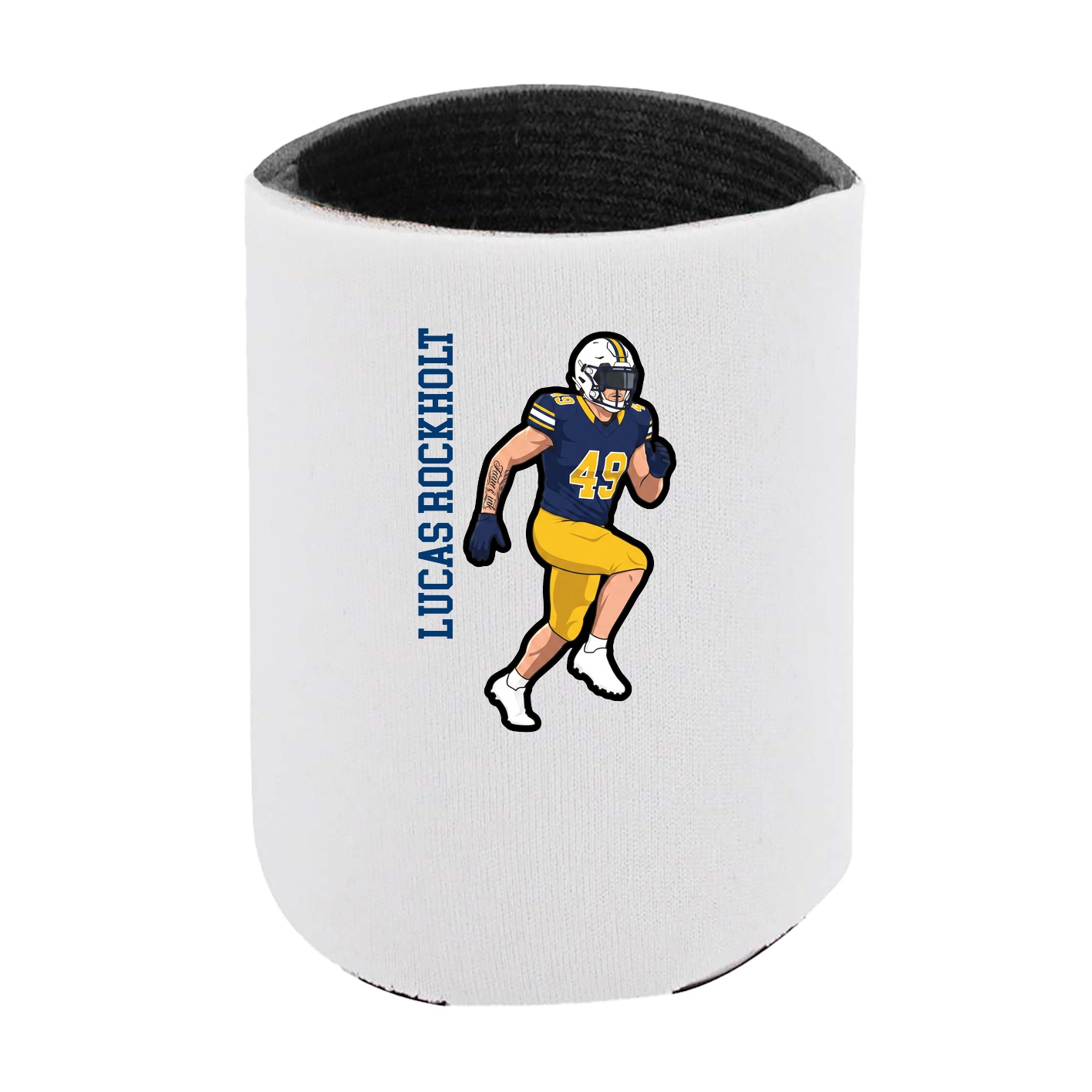 Can Holder — Name Vertical in White