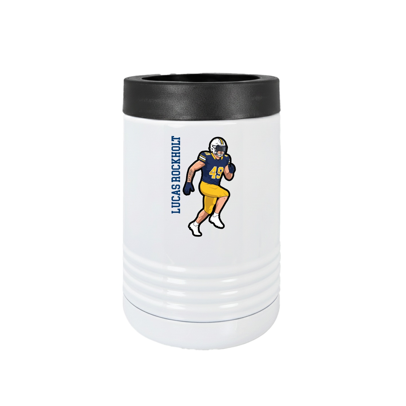 Beverage Holder — Name Vertical in White