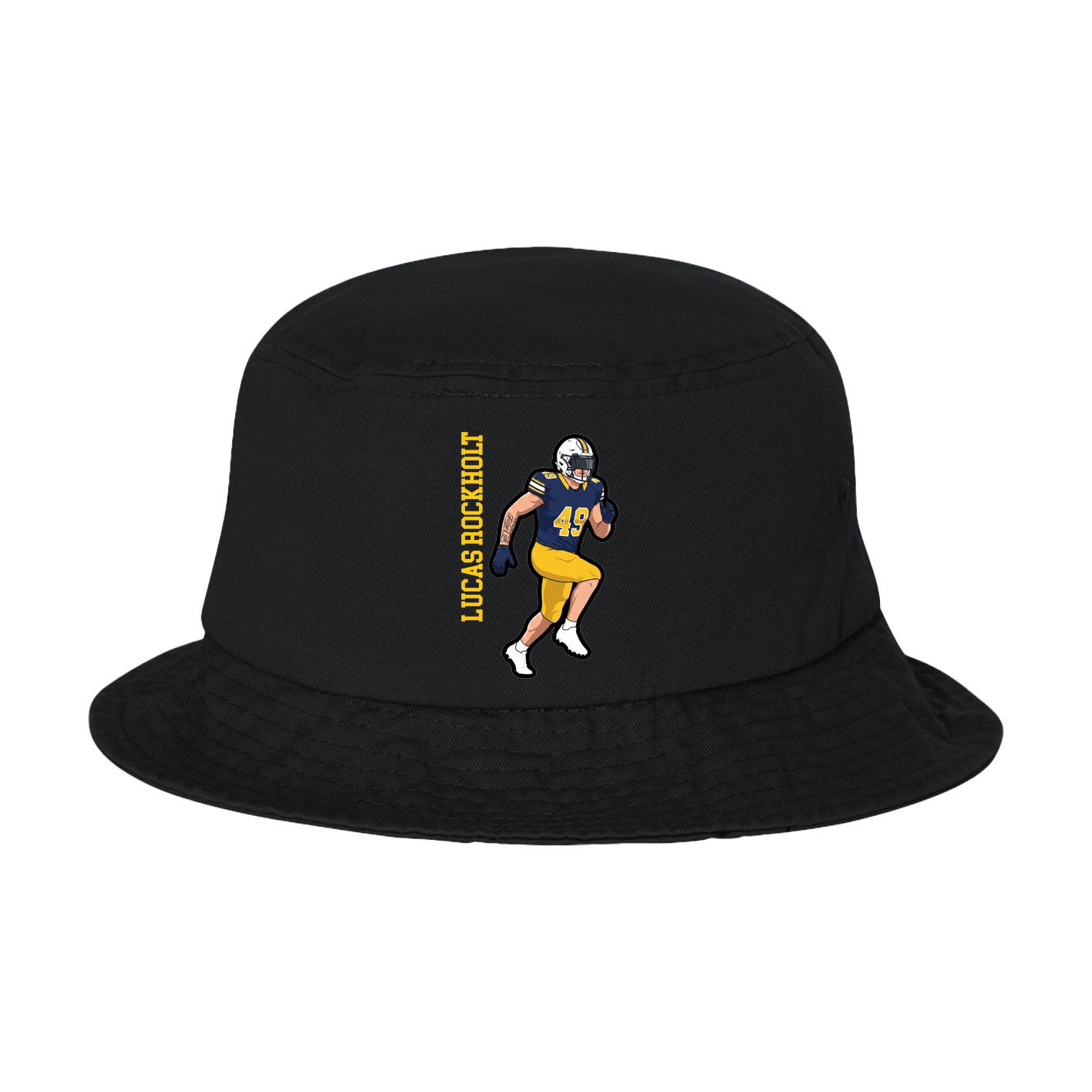 Bucket Cap — Name Vertical in Black