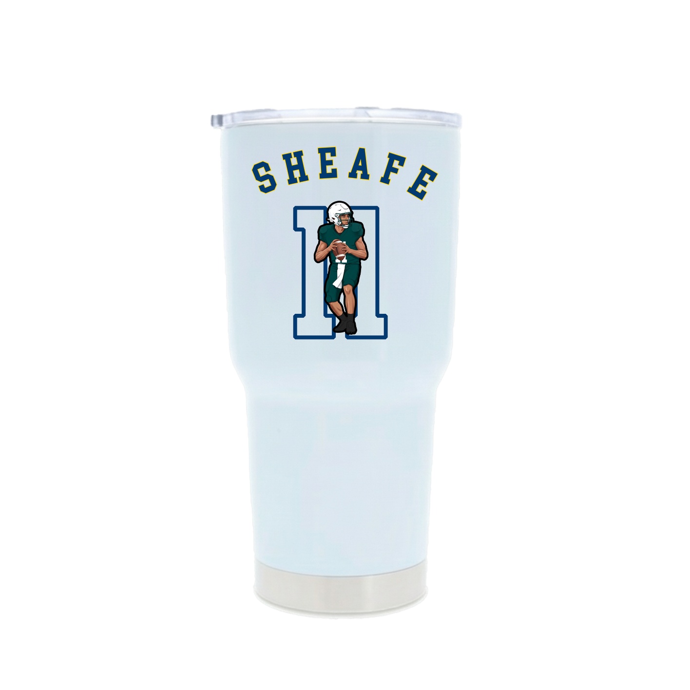 30oz Stainless Steel Tumbler — Shirsey Arch in White