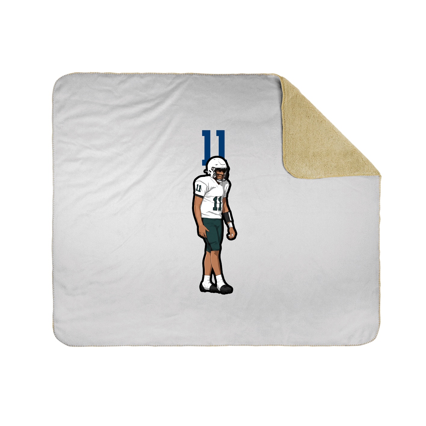 Throw Blanket — Number Top in White