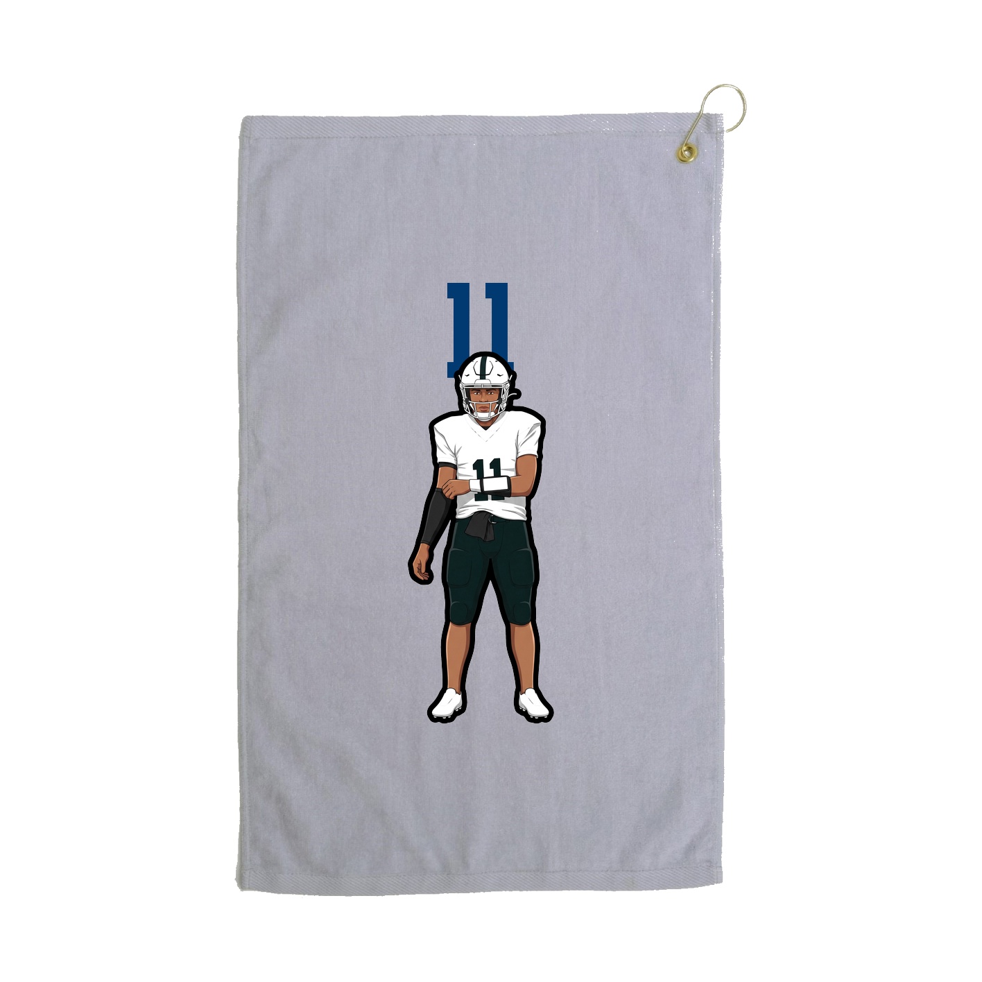 Golf Towel — Number Top in Grey
