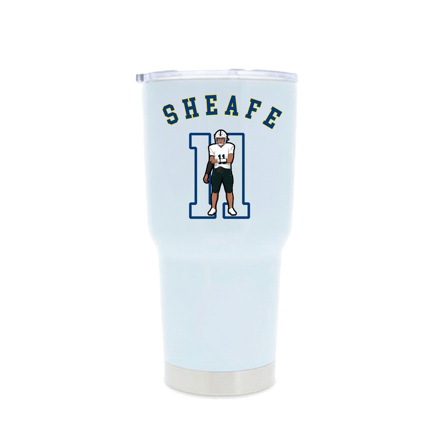 30oz Stainless Steel Tumbler — Shirsey Arch in White