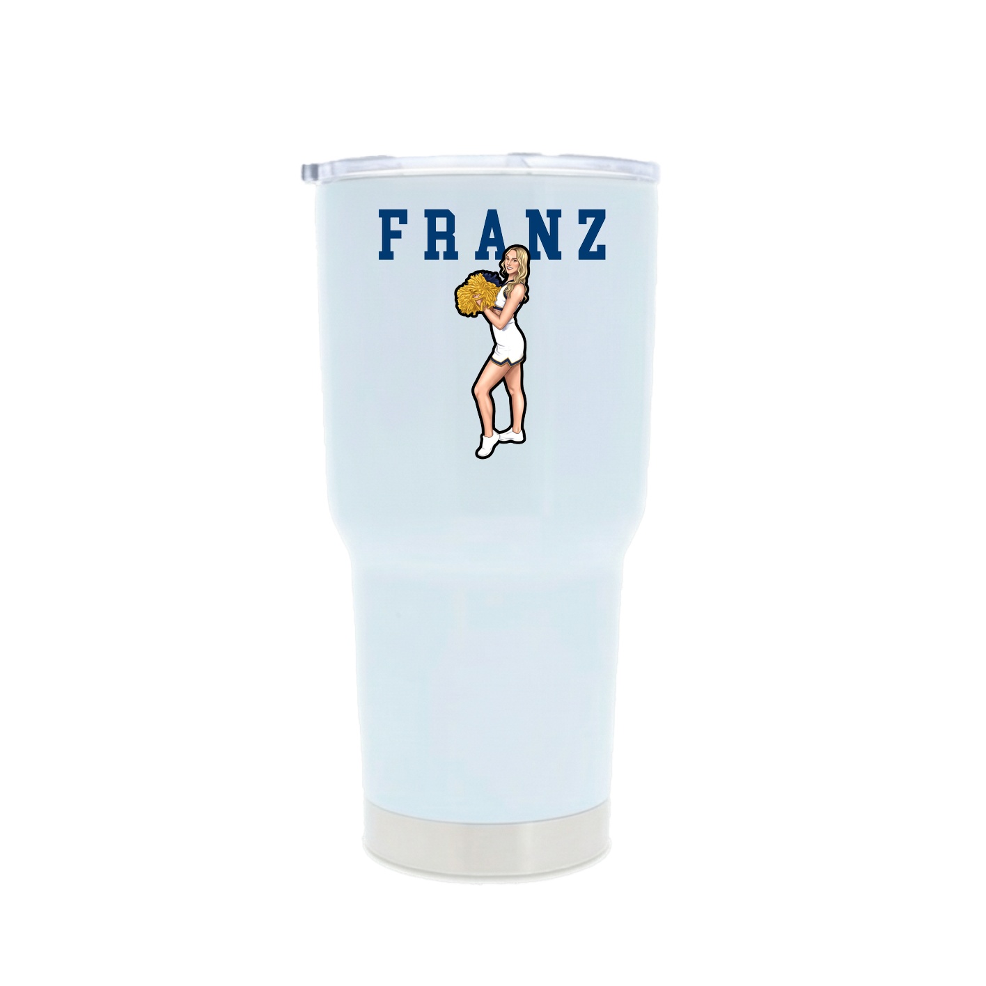 30oz Stainless Steel Tumbler — Shirsey in White
