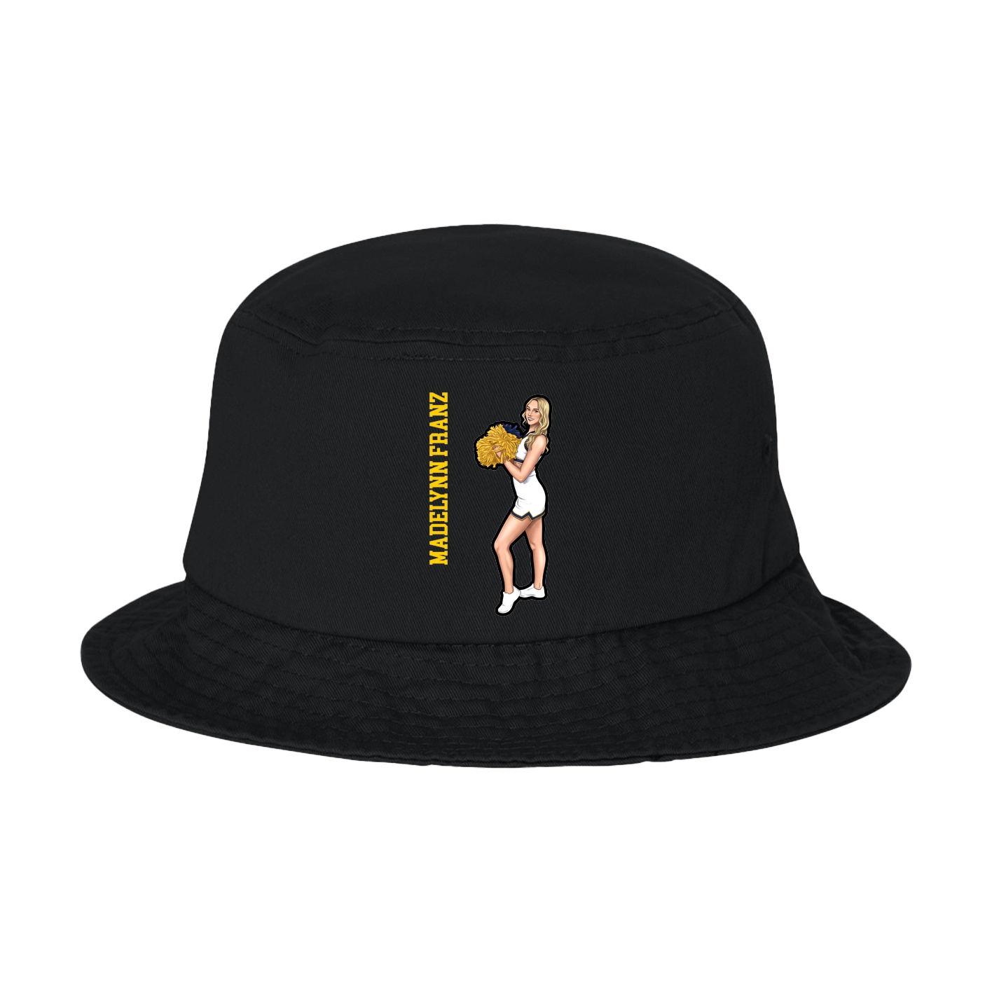 Bucket Cap — Name Vertical in Black