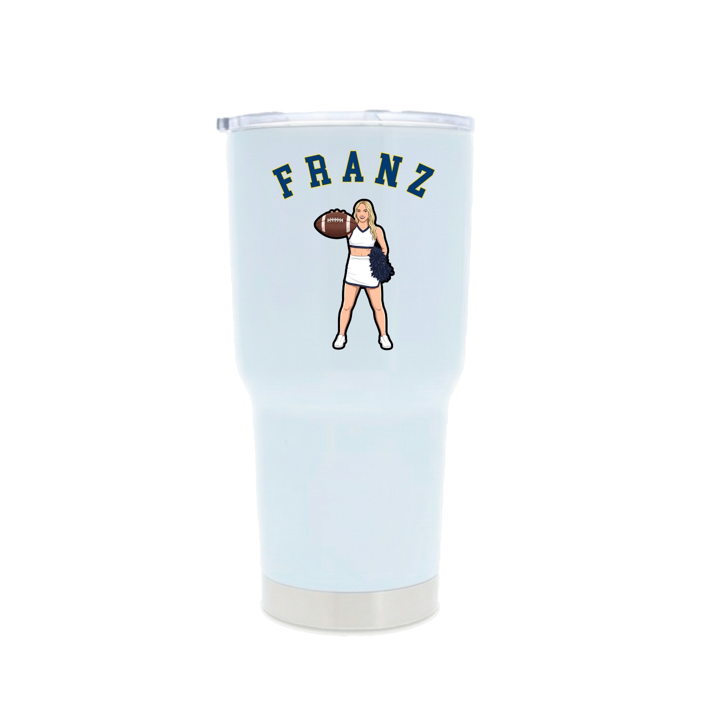 30oz Stainless Steel Tumbler — Shirsey Arch in White